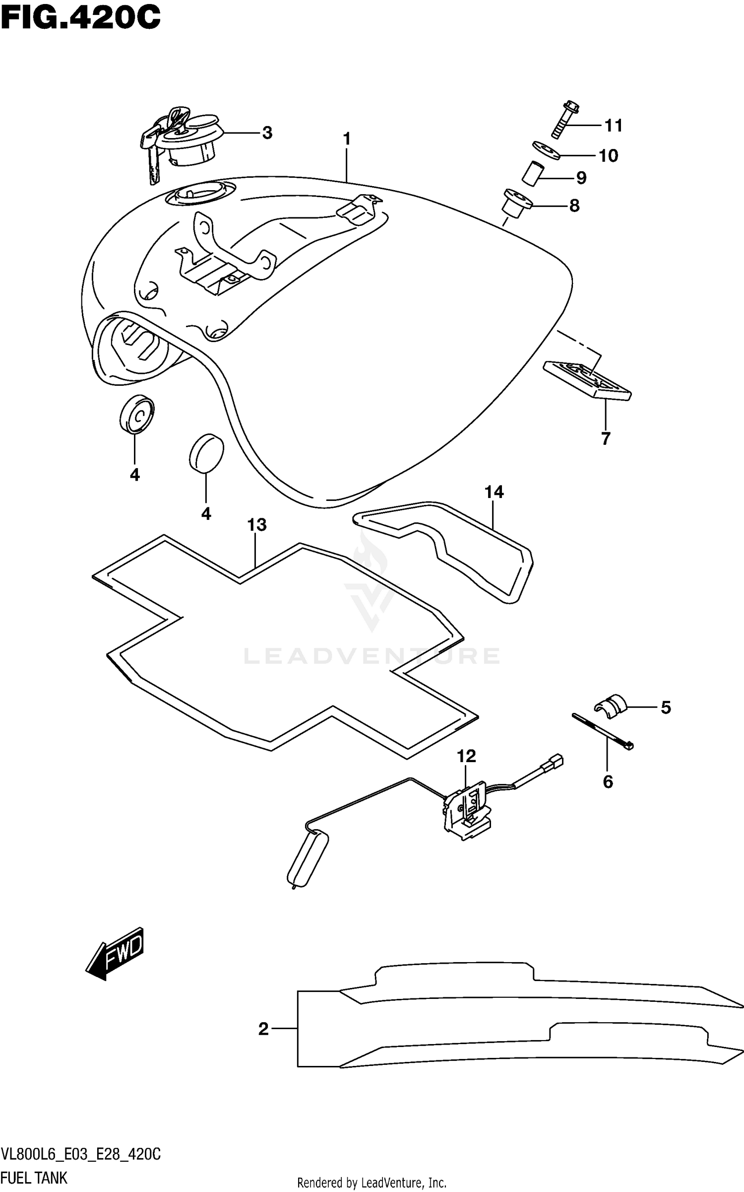 FUEL TANK (VL800L6 E33)