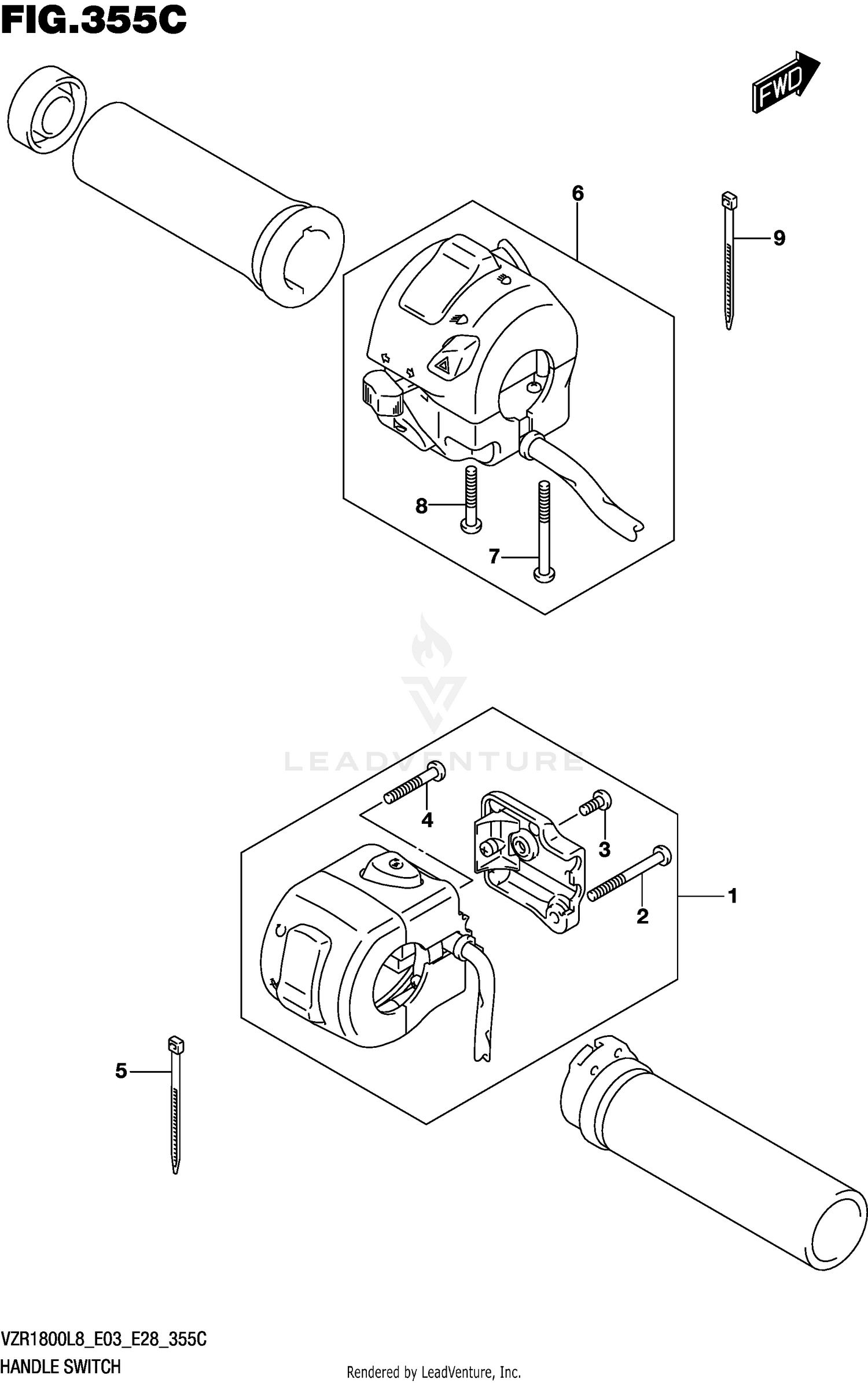 HANDLE SWITCH (VZR1800BZL8 E28)