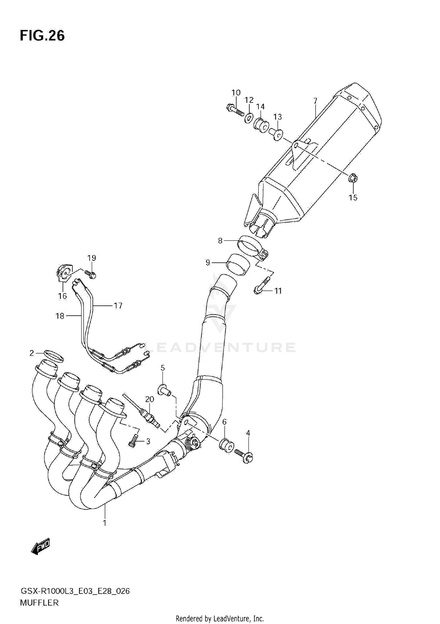 MUFFLER (GSX-R1000L3 E28)