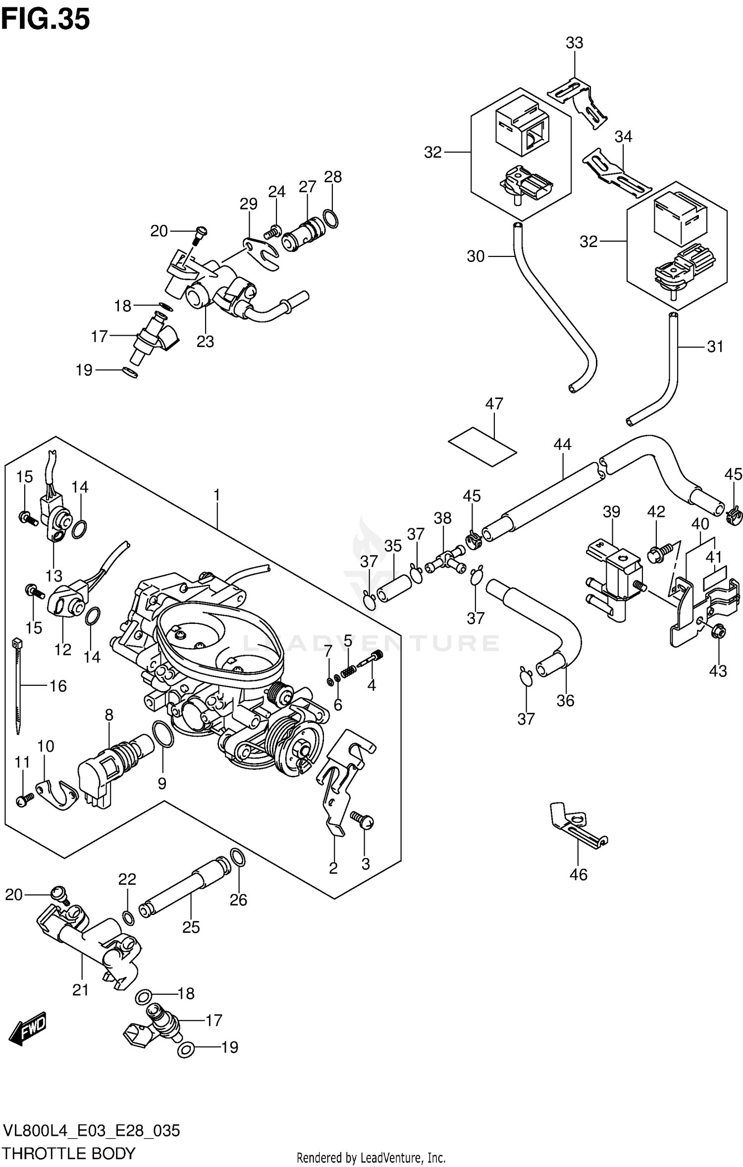 THROTTLE BODY (VL800TL4 E33)