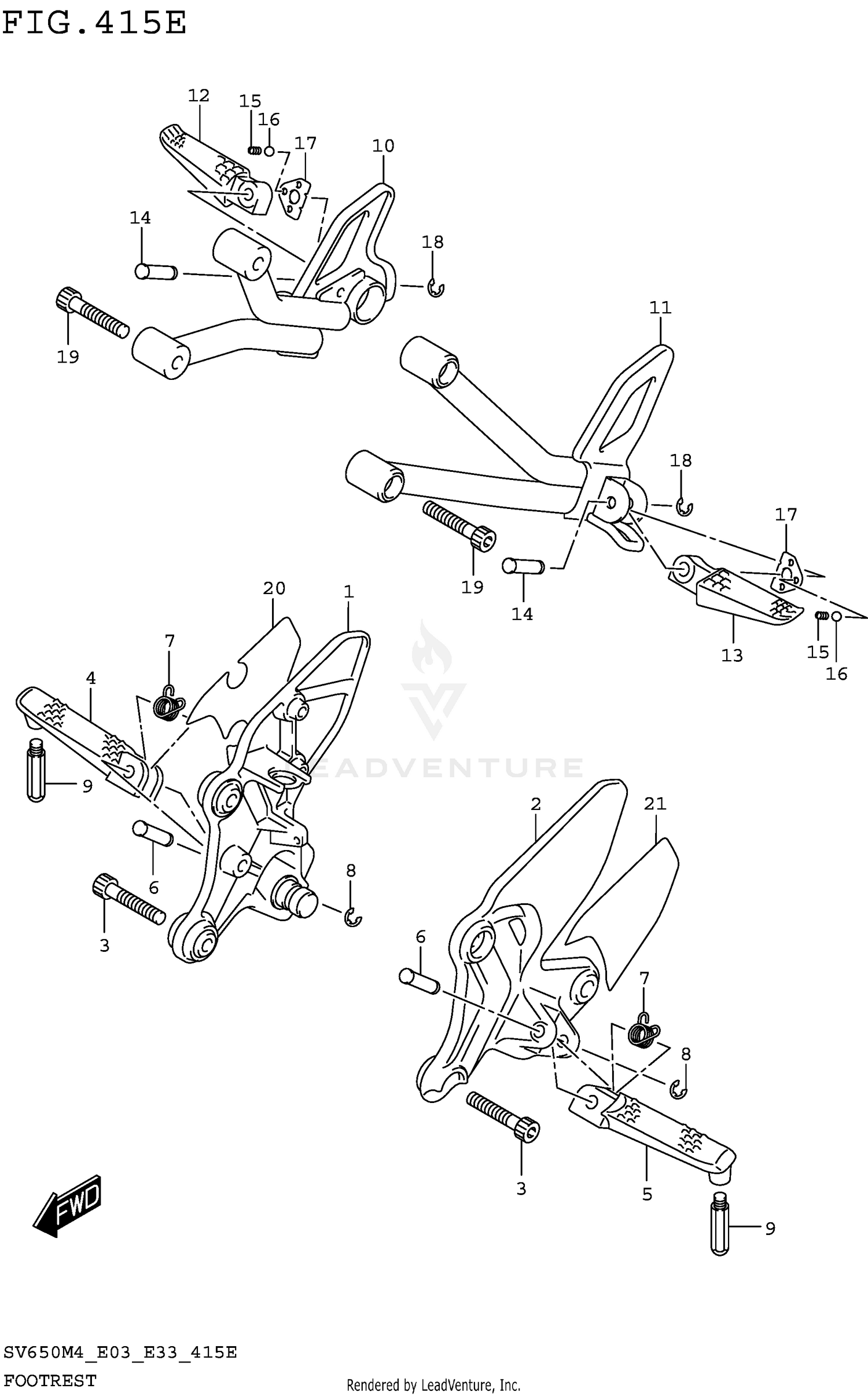 FOOTREST (SV650XAM4 E28)