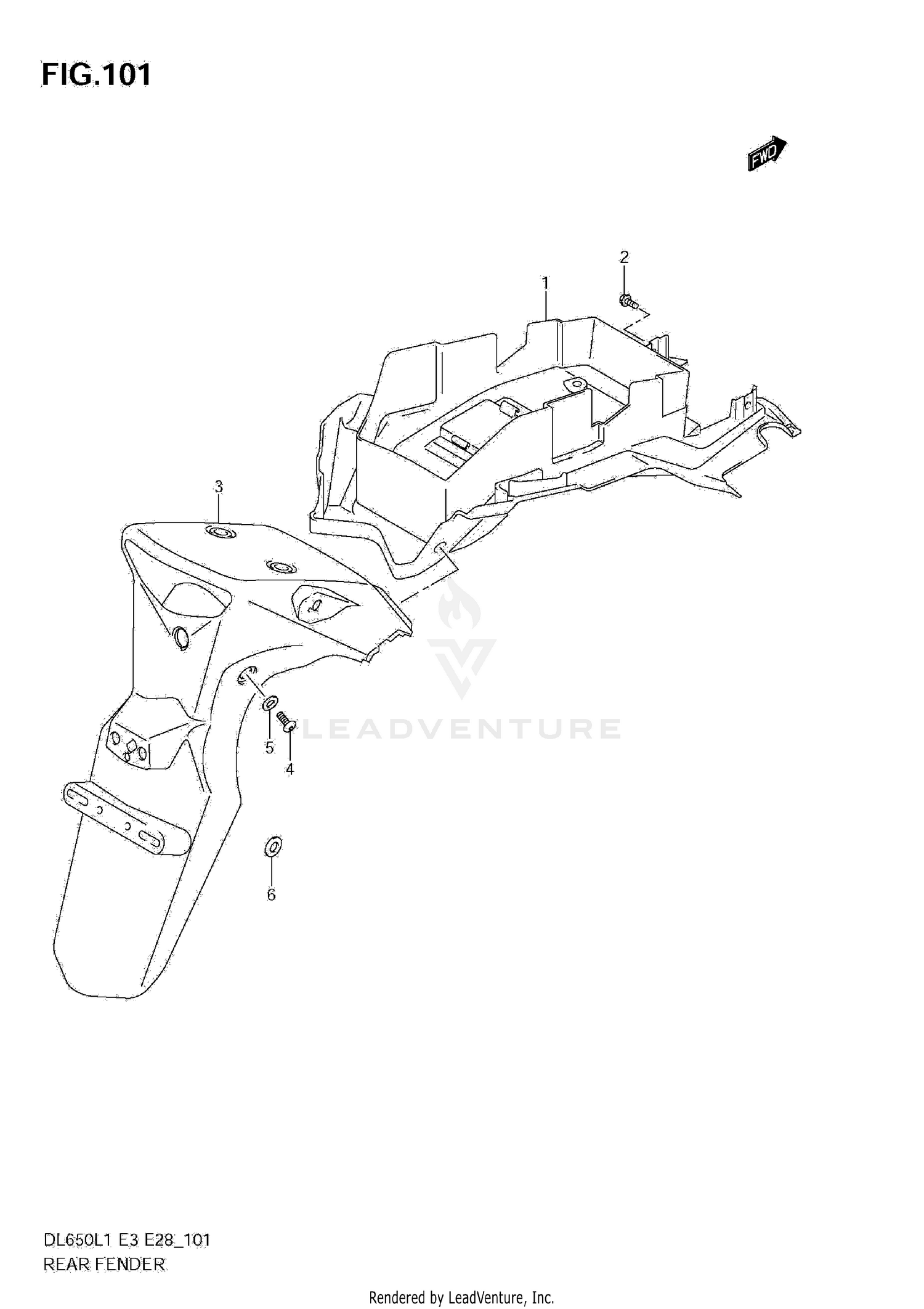 REAR FENDER (DL650A L1 E3)