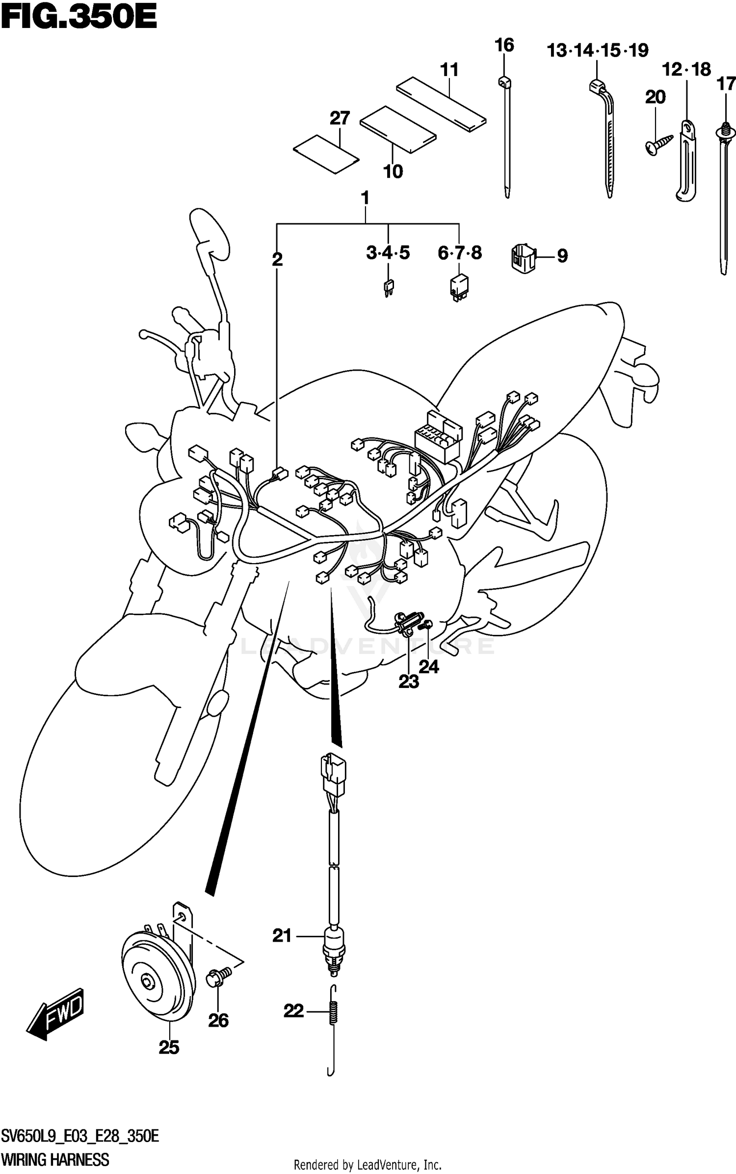 WIRING HARNESS (SV650XAL9 E28)