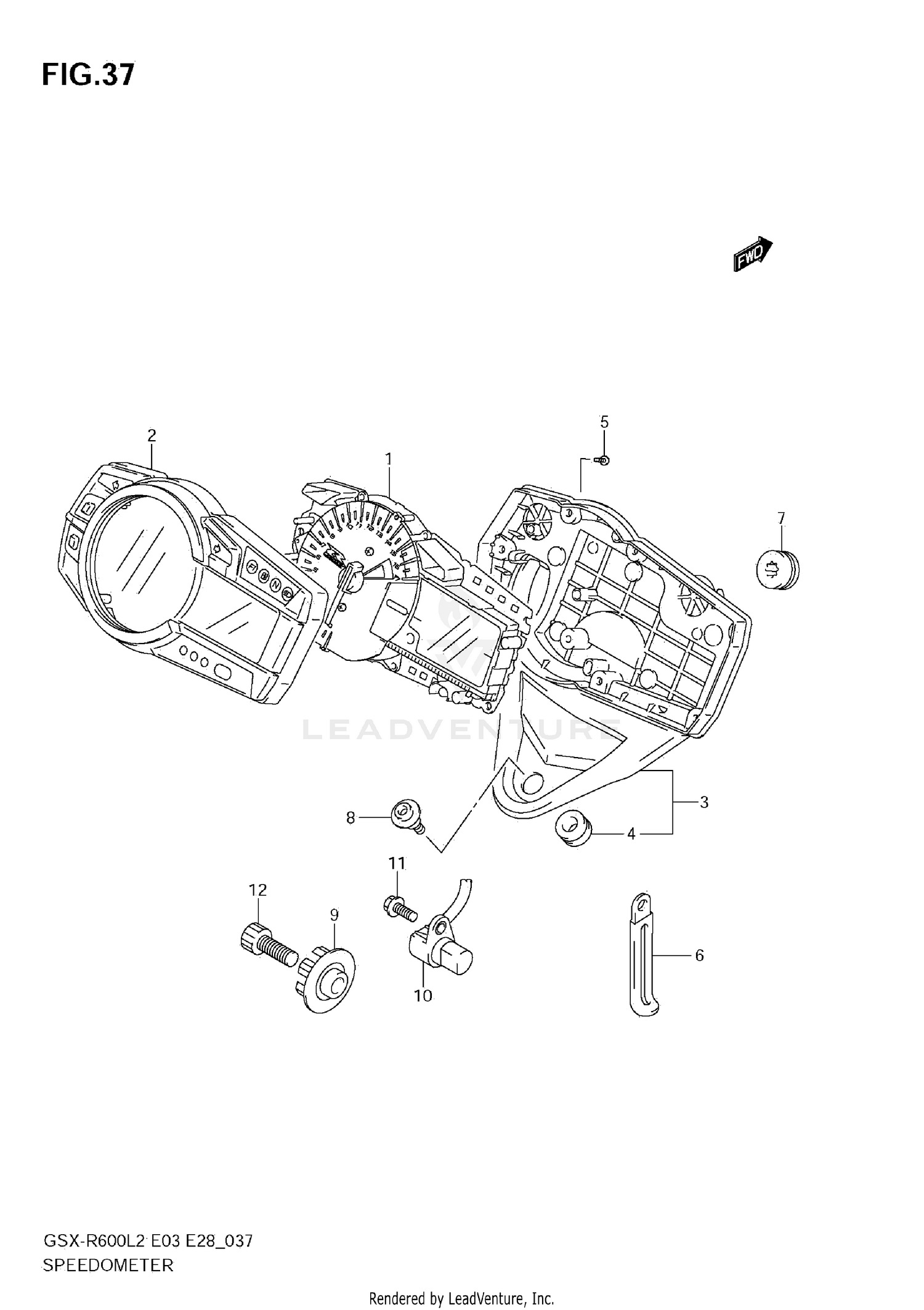 SPEEDOMETER (GSX-R600L2 E33)