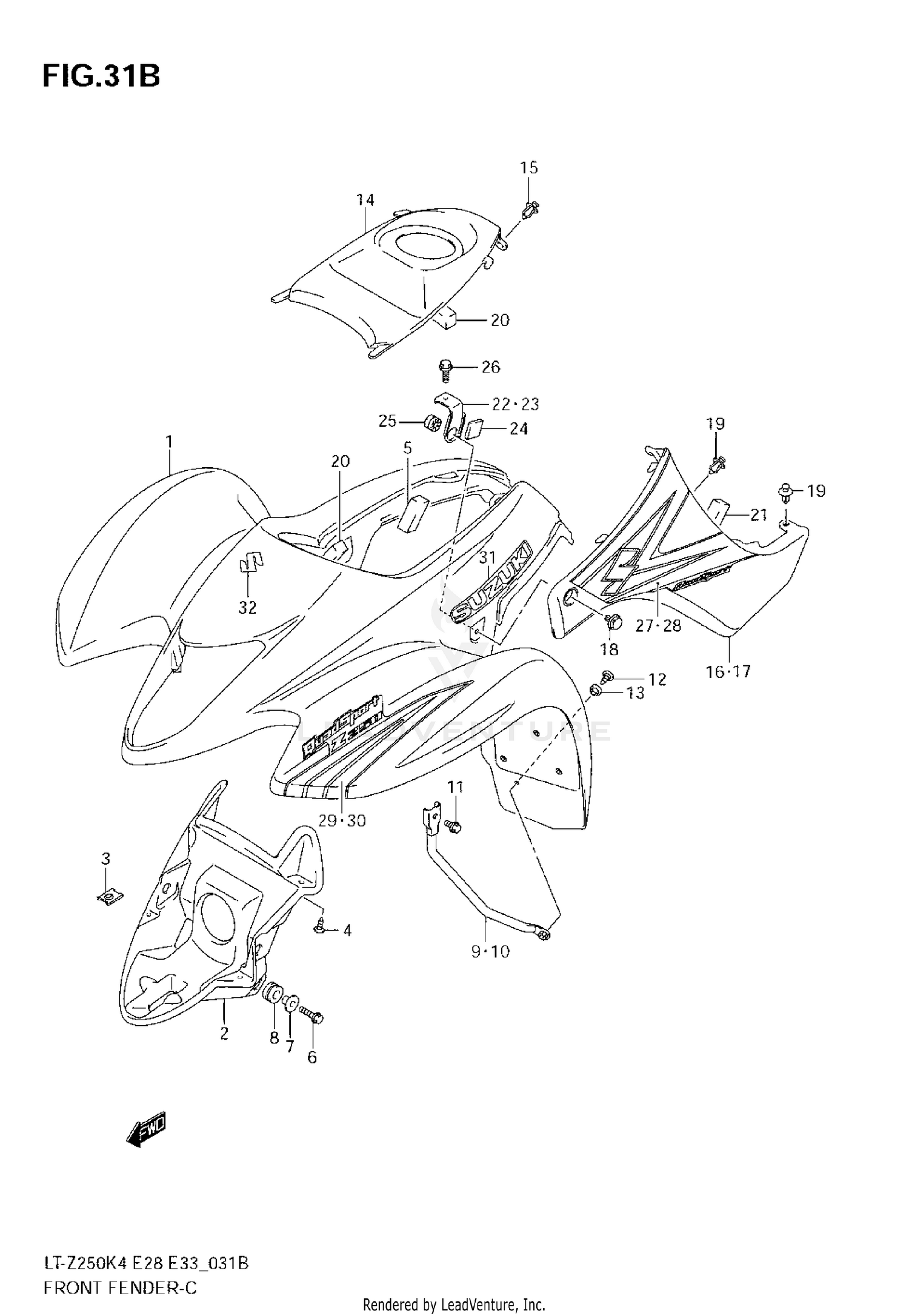 FRONT FENDER (MODEL K6)