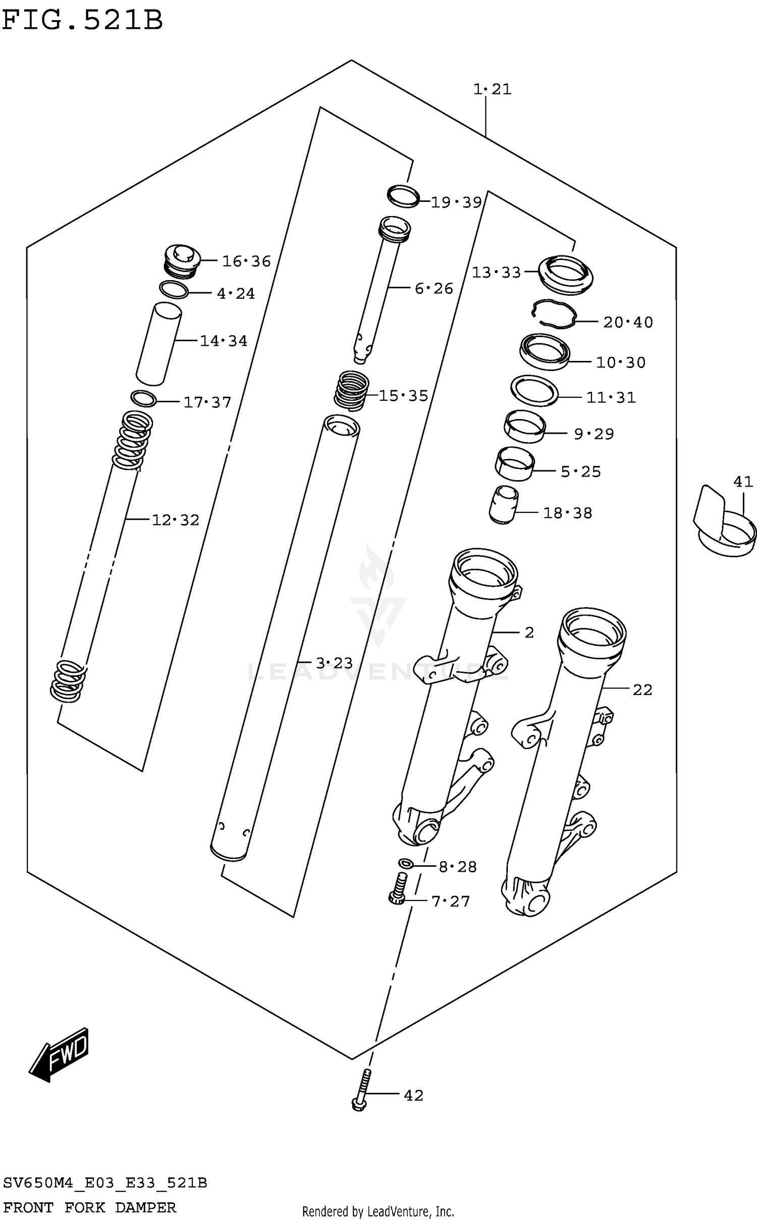 FRONT FORK DAMPER (SV650M4 E33)