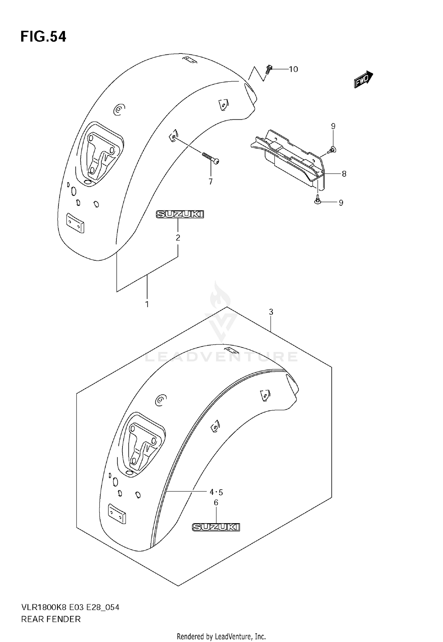 REAR FENDER (MODEL K8)