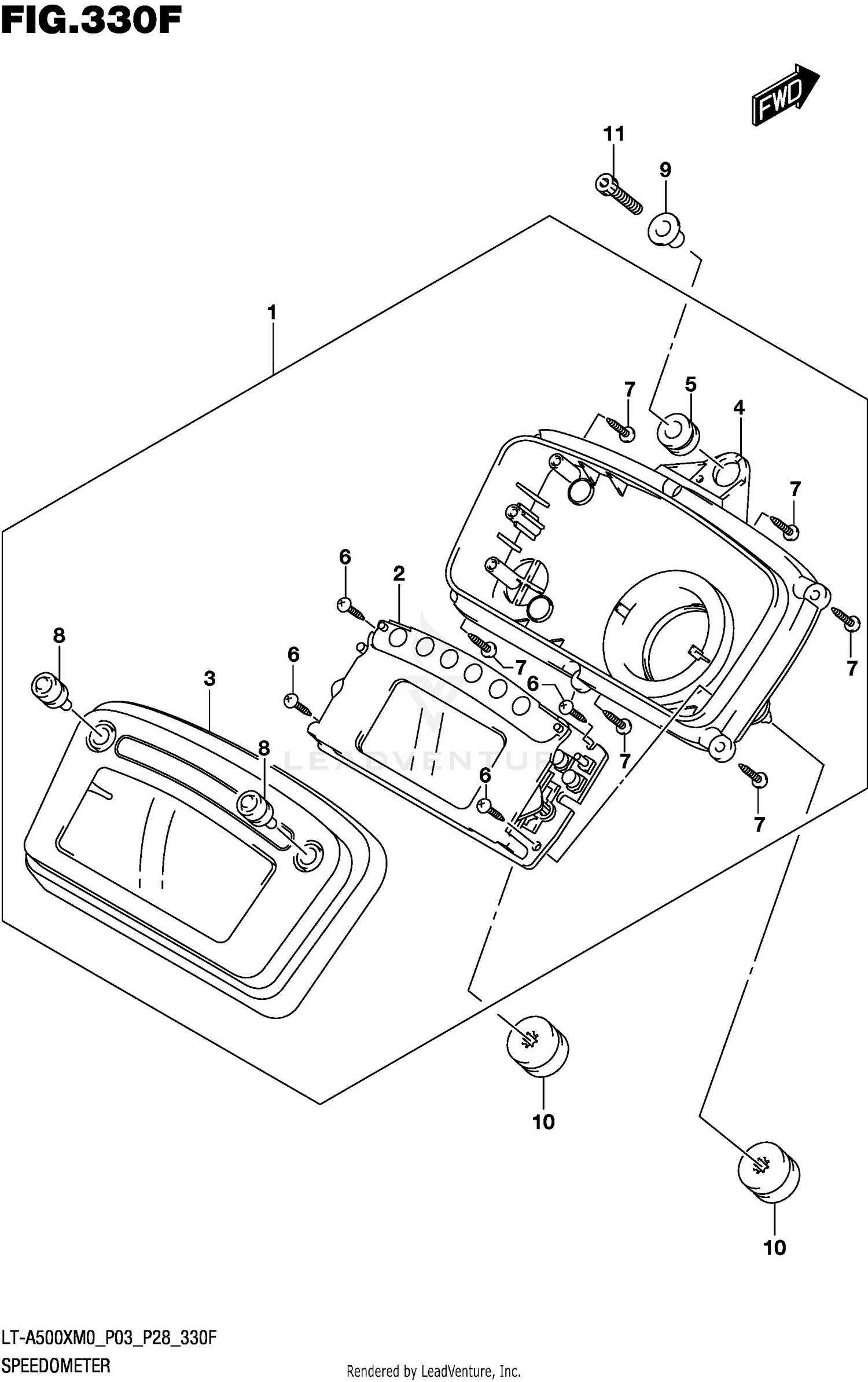 SPEEDOMETER (LT-A500XPM0 P33)