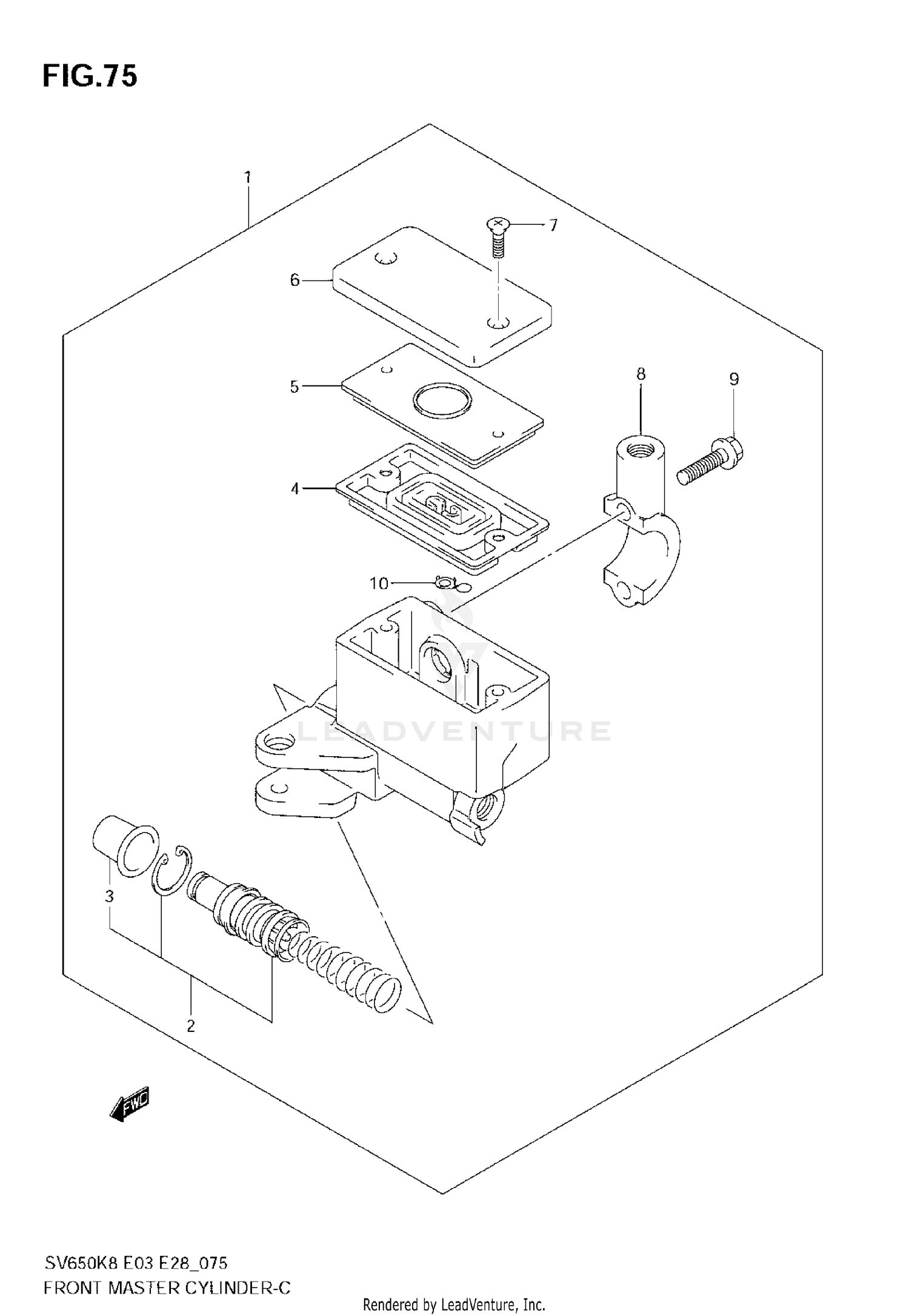 FRONT MASTER CYLINDER (SV650AK8)