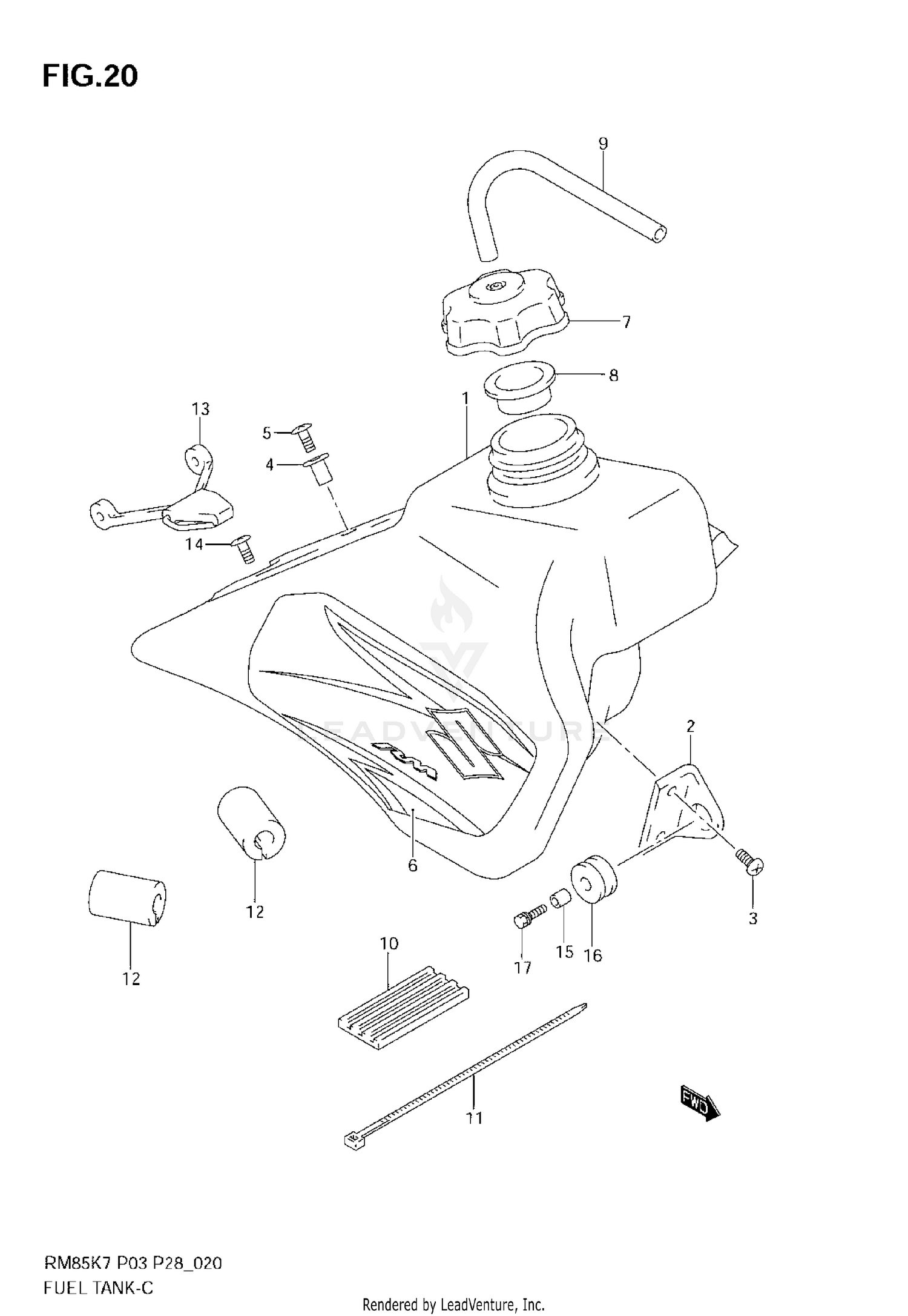 FUEL TANK (MODEL K7)