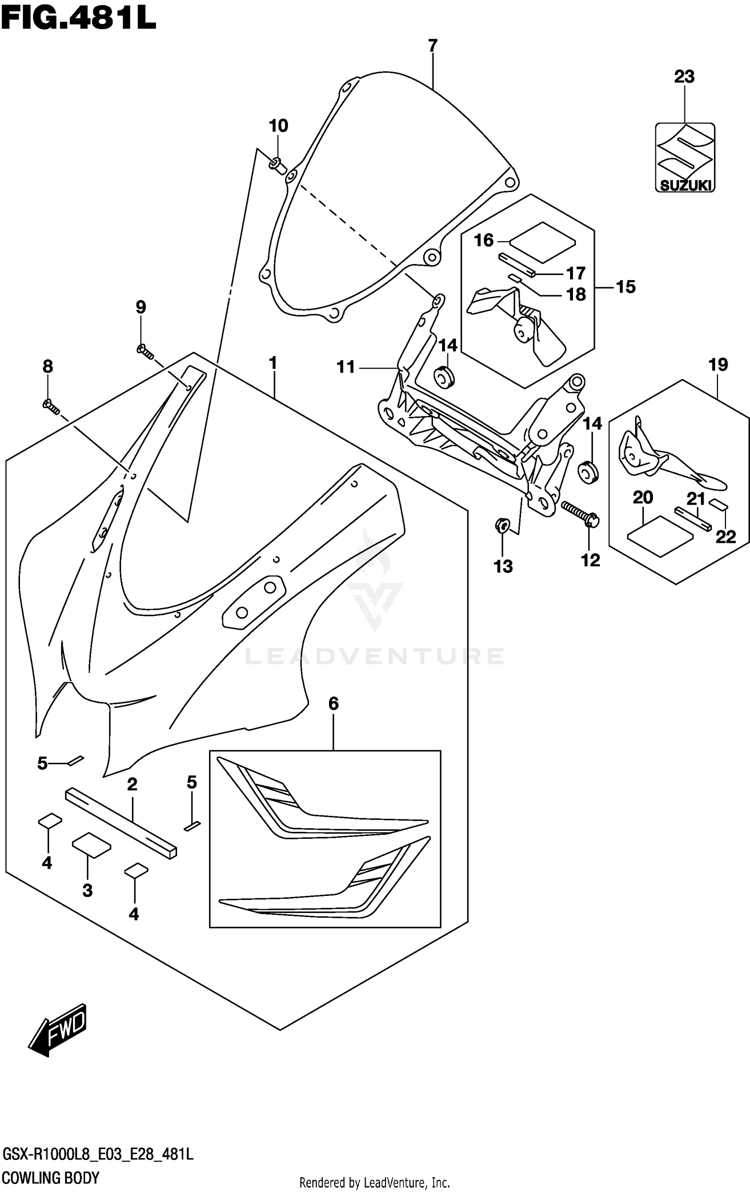 COWLING BODY (GSX-R1000RZL8 E03)
