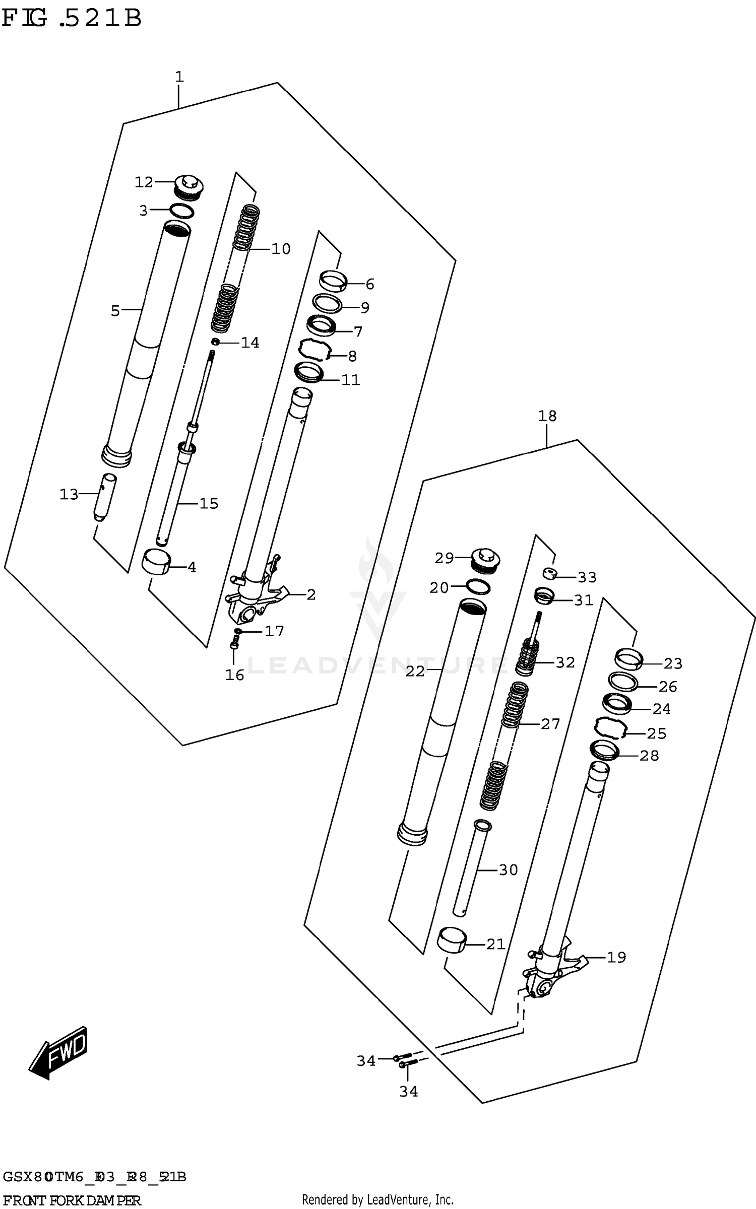 FRONT FORK DAMPER (GSX800TTRQB)
