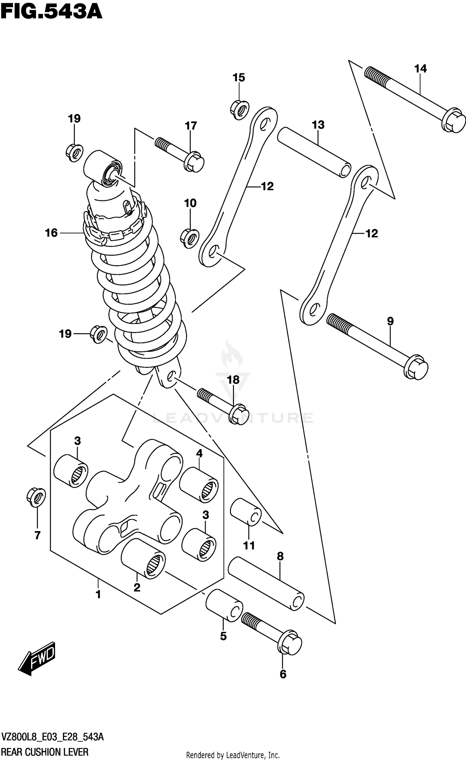 REAR CUSHION LEVER