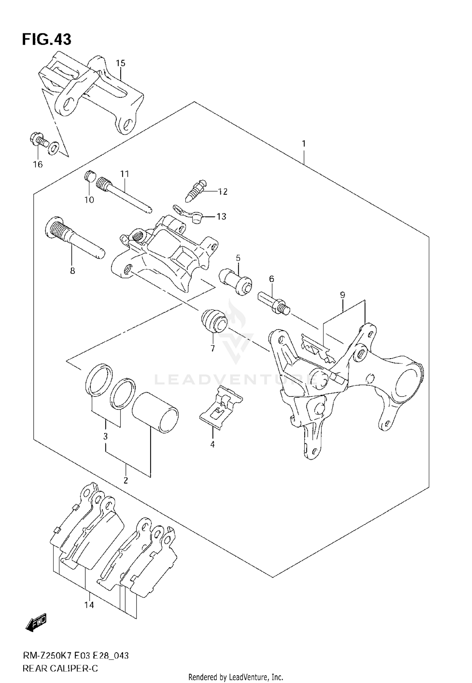 REAR CALIPER (MODEL K7)