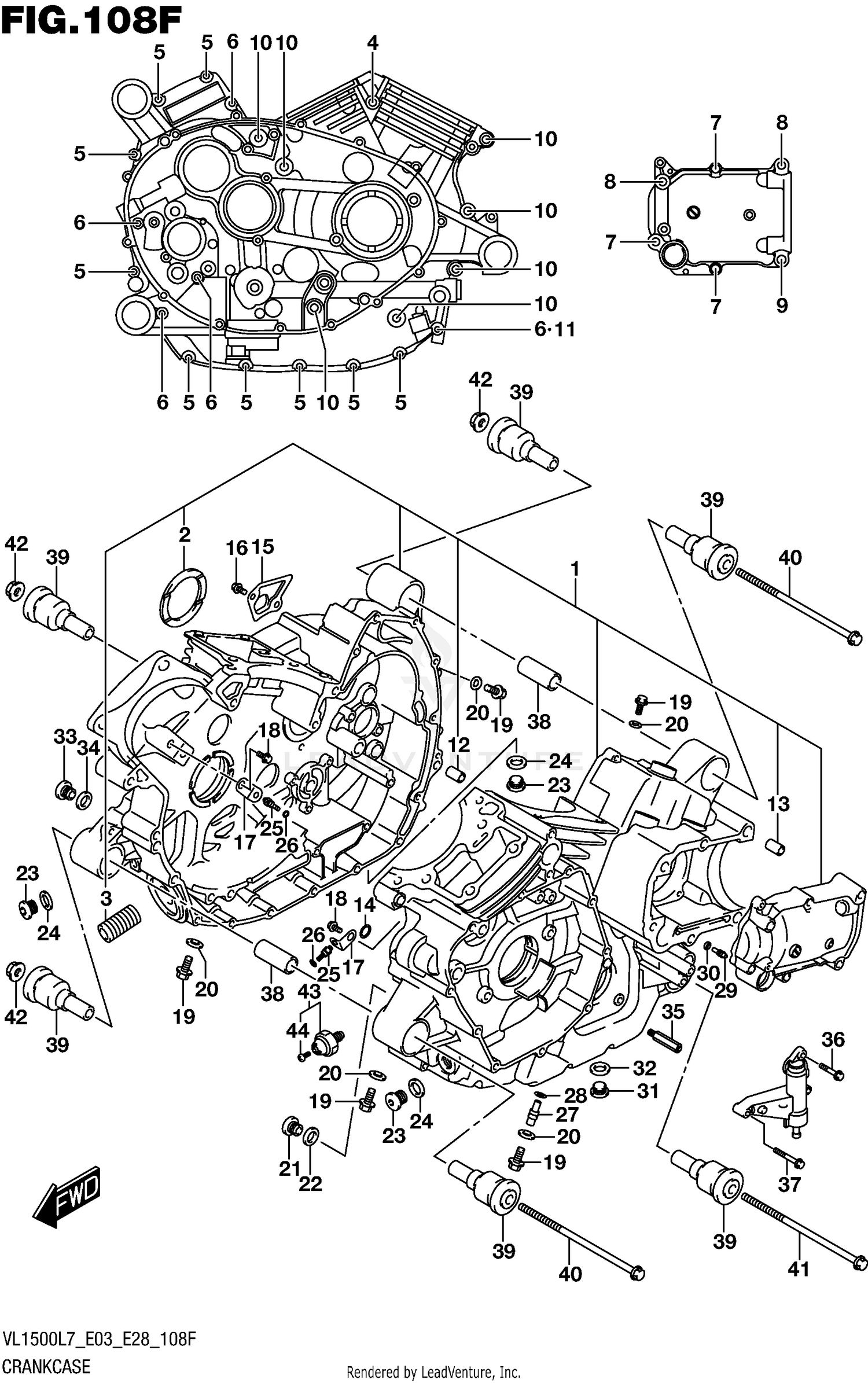 CRANKCASE (VL1500TL7 E28)