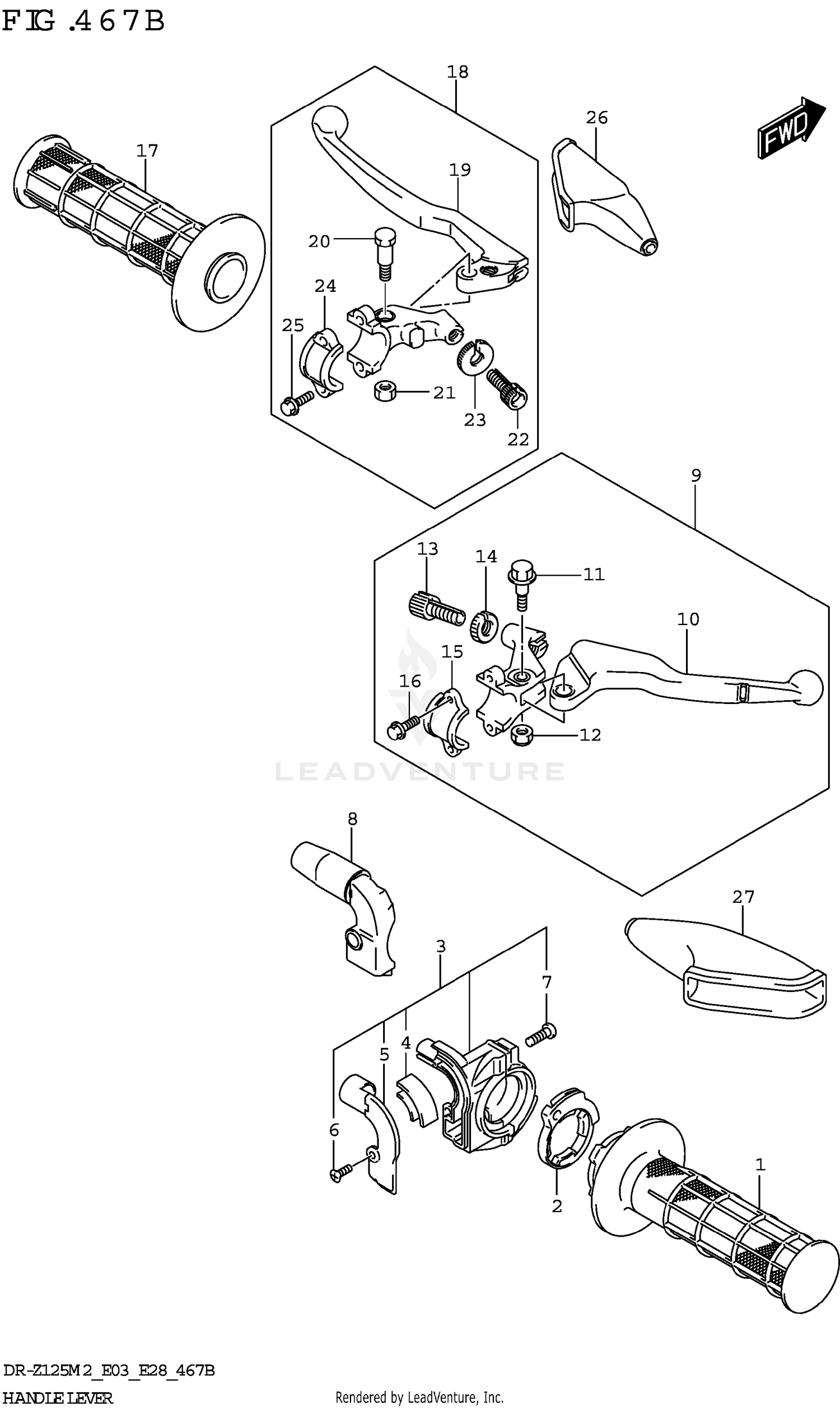 HANDLE LEVER (DR-Z125:E28)