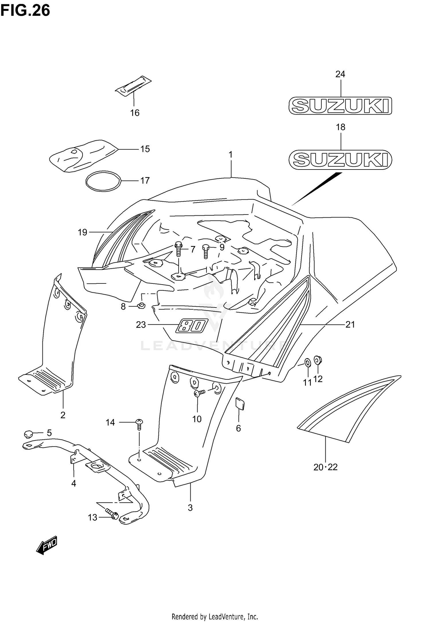 REAR FENDER (MODEL K2/K3)