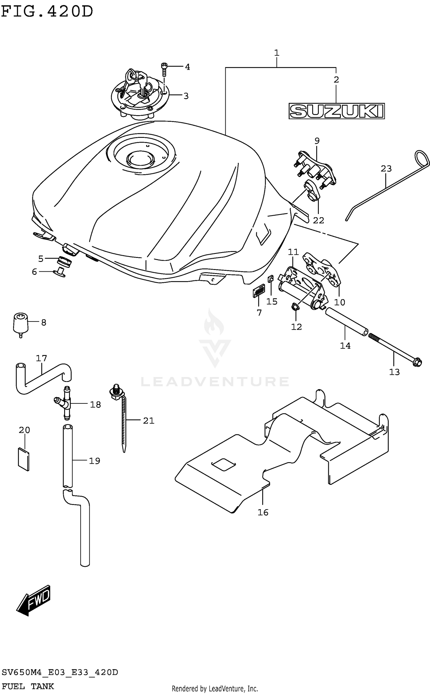 FUEL TANK (SV650AM4 E33)