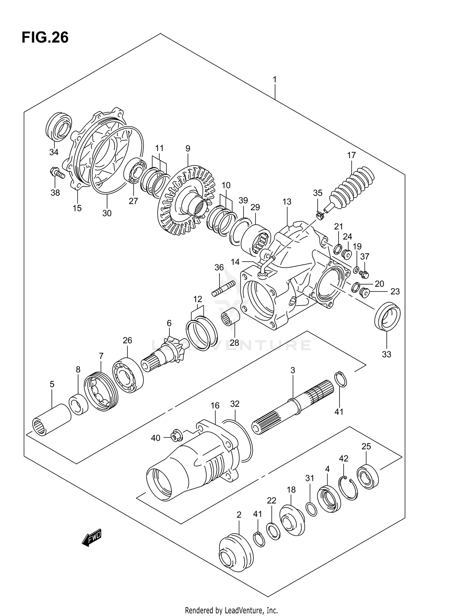 FINAL BEVEL GEAR (REAR)(MODEL K3)