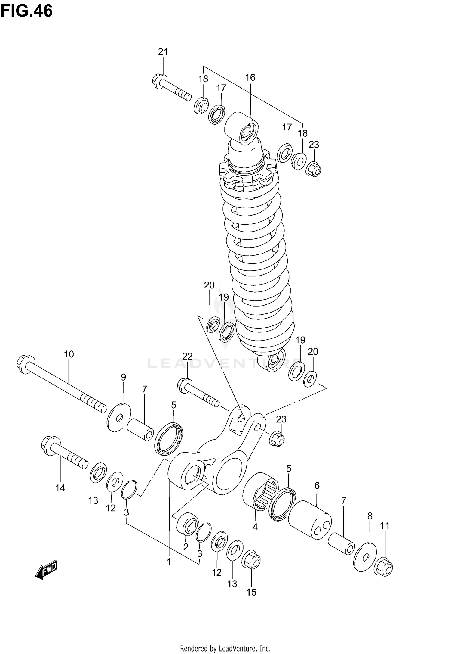 REAR CUSHION LEVER (MODEL K1/K2/K3)