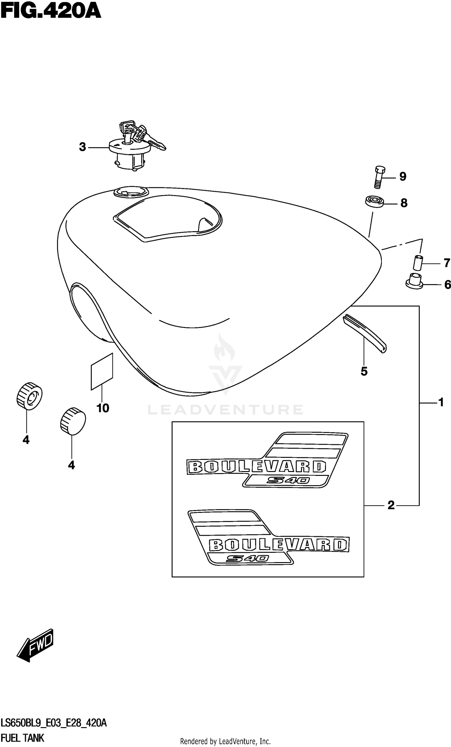 FUEL TANK (LS650BL9 E03)