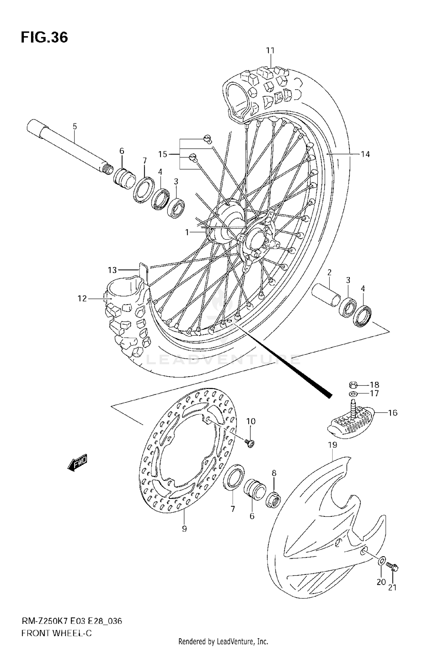 FRONT WHEEL (MODEL K7)