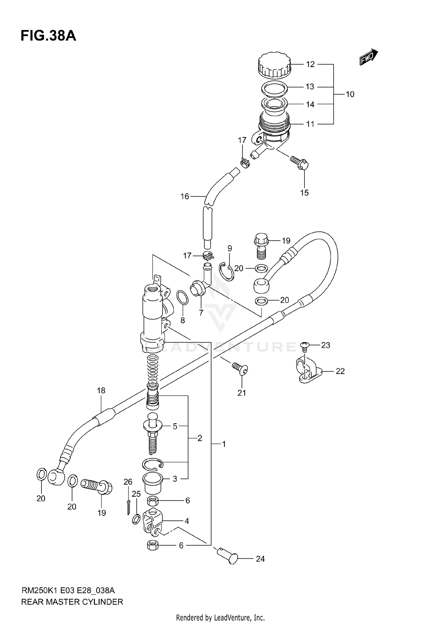 REAR MASTER CYLINDER (MODEL K3)