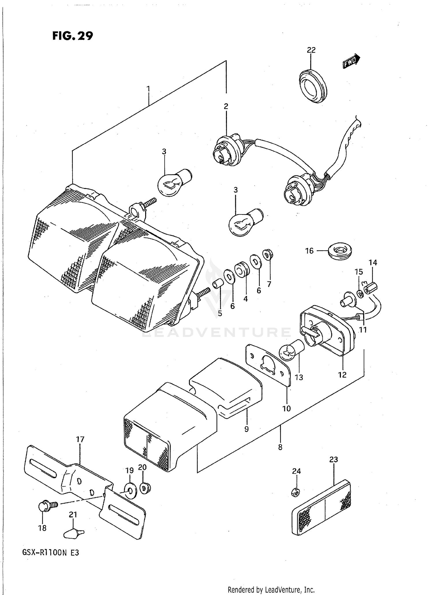 TAIL LAMP - LICENSE LAMP