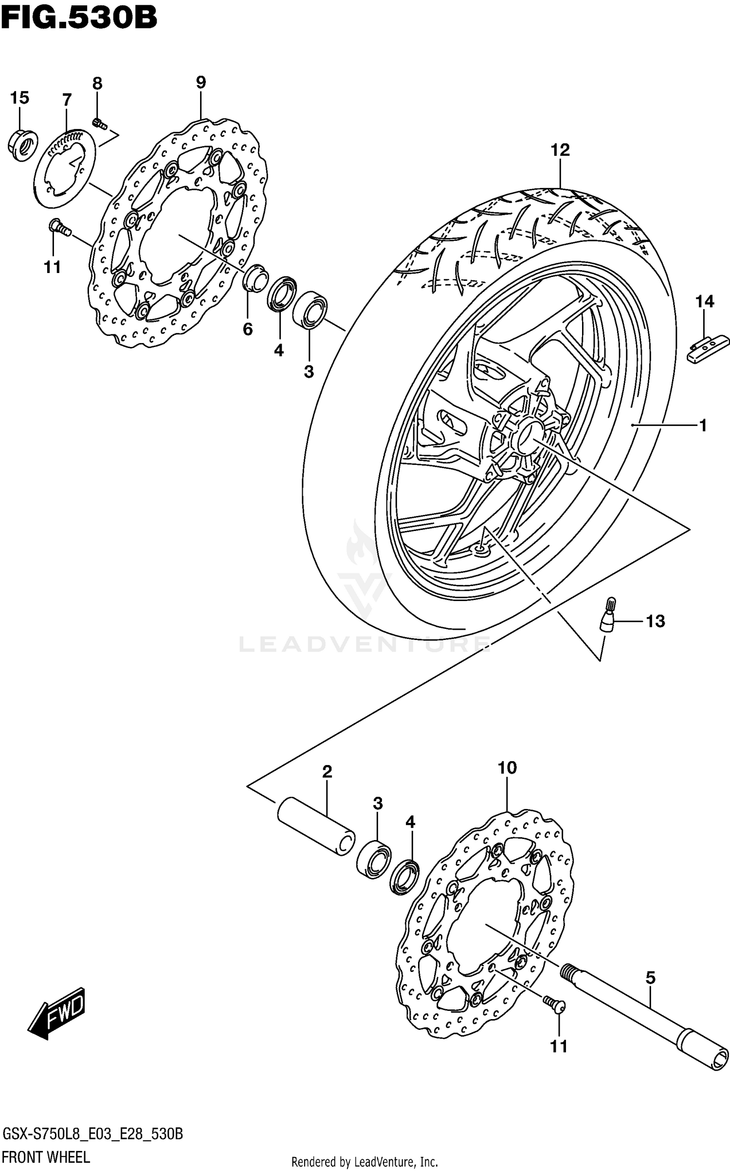 FRONT WHEEL (GSX-S750L8 E33)