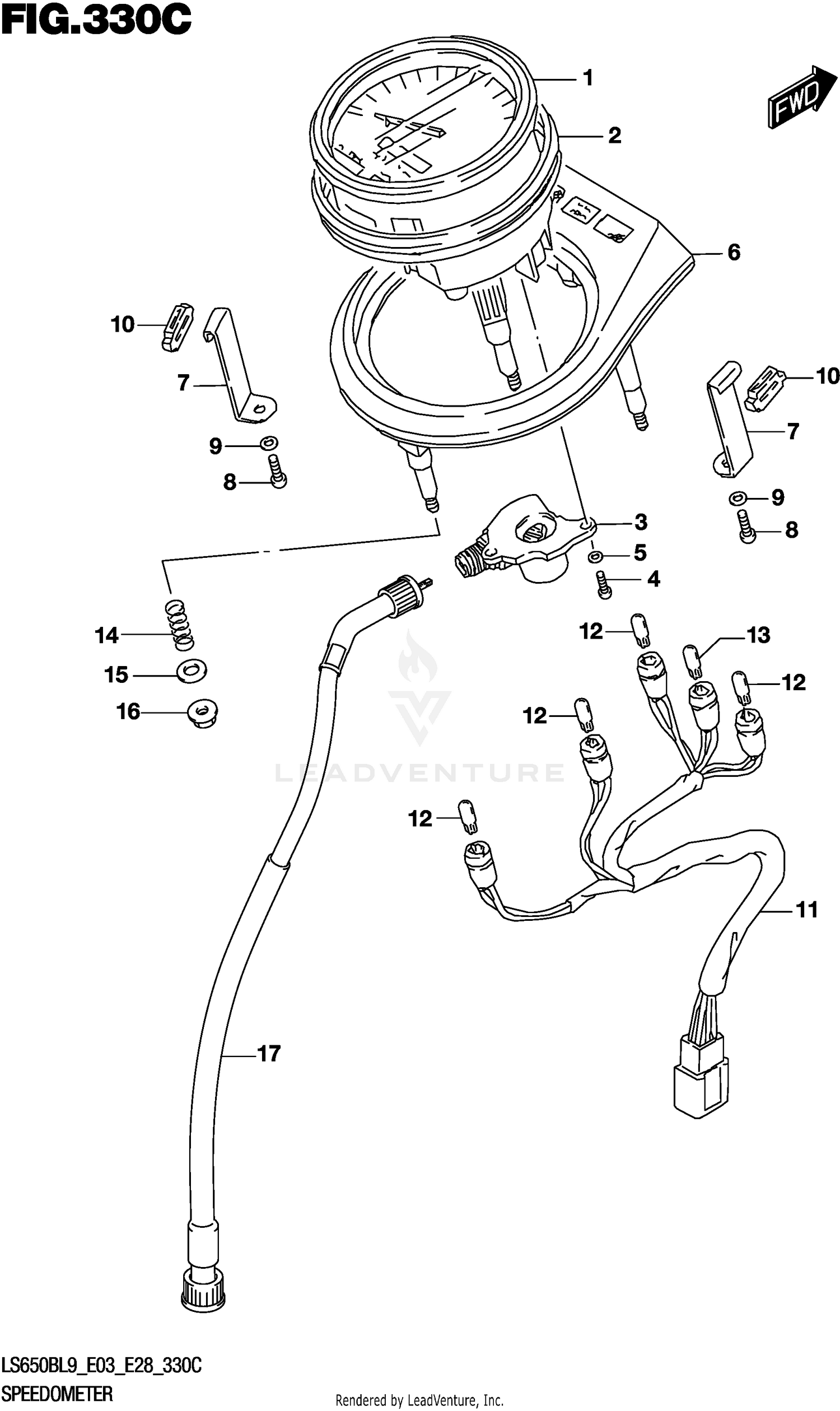 SPEEDOMETER (LS650BL9 E33)
