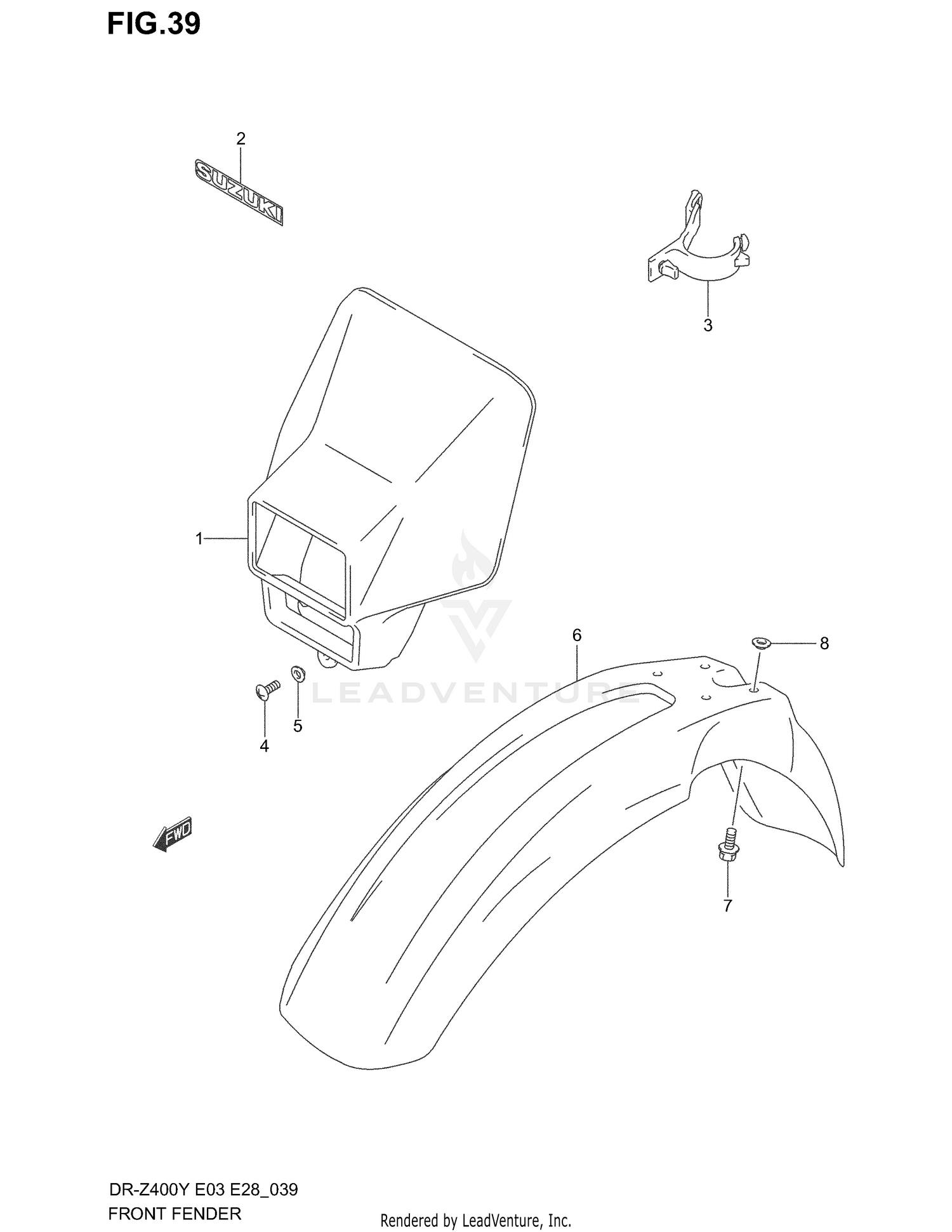 FRONT FENDER (MODEL Y/K1)