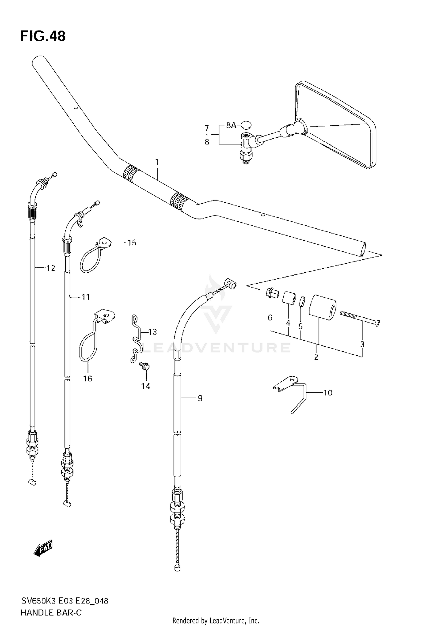 HANDLEBAR (WITHOUT COWLING)