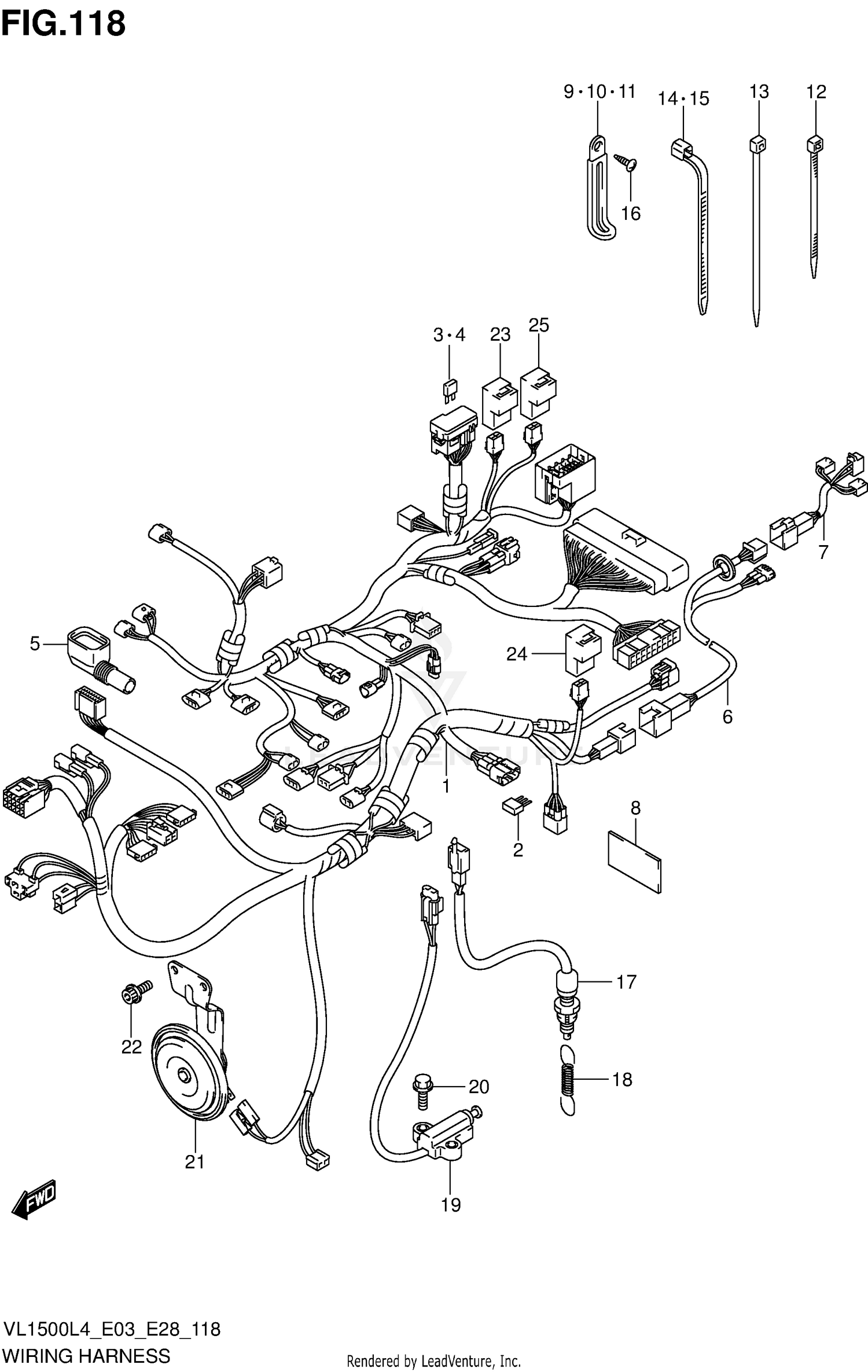 WIRING HARNESS (VL1500BL4 E28)