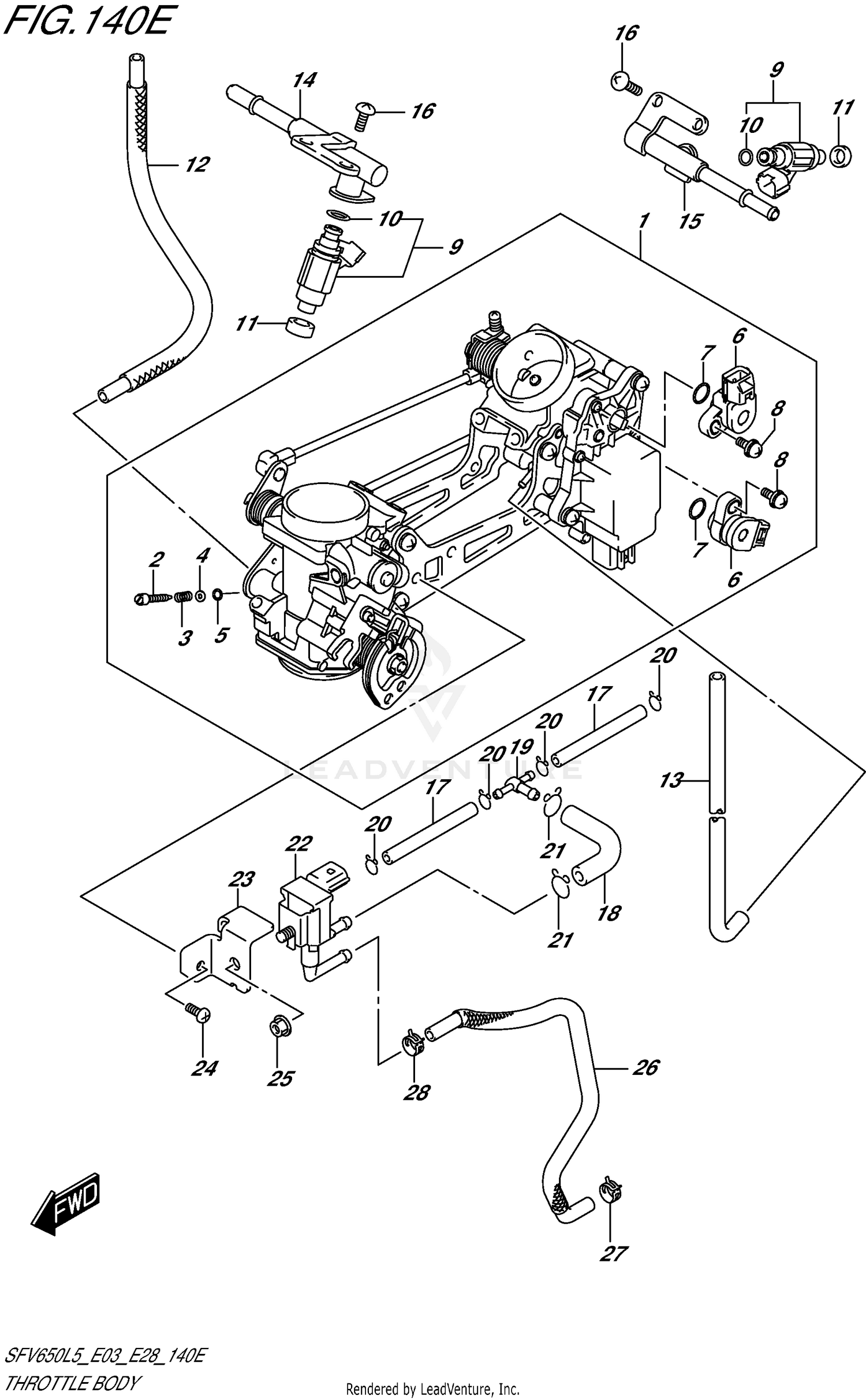 THROTTLE BODY (SFV650AL5 E33)