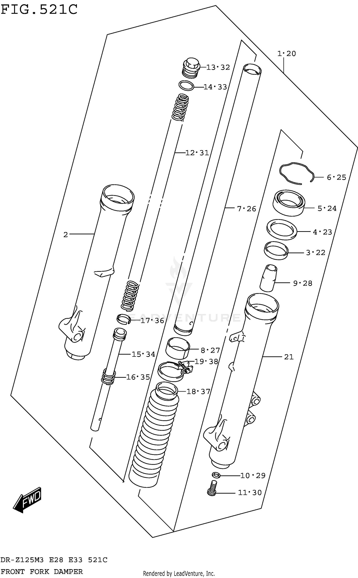 FRONT FORK DAMPER (DR-Z125LM3E33)