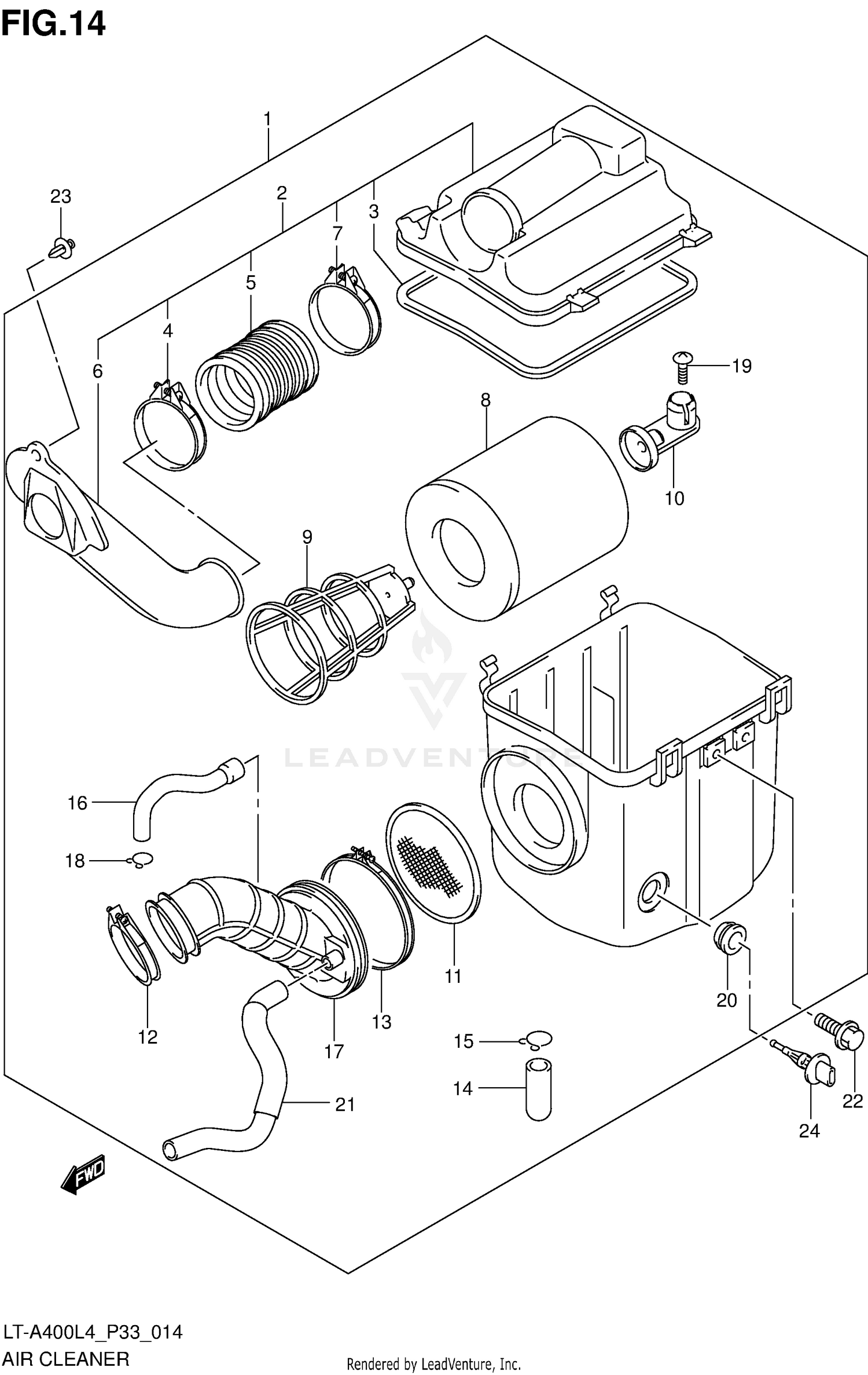 AIR CLEANER (LT-A400L4 P33)
