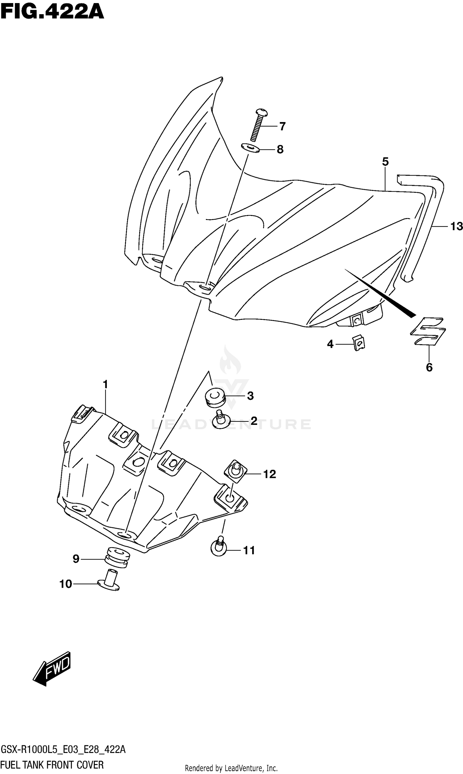 FUEL TANK FRONT COVER