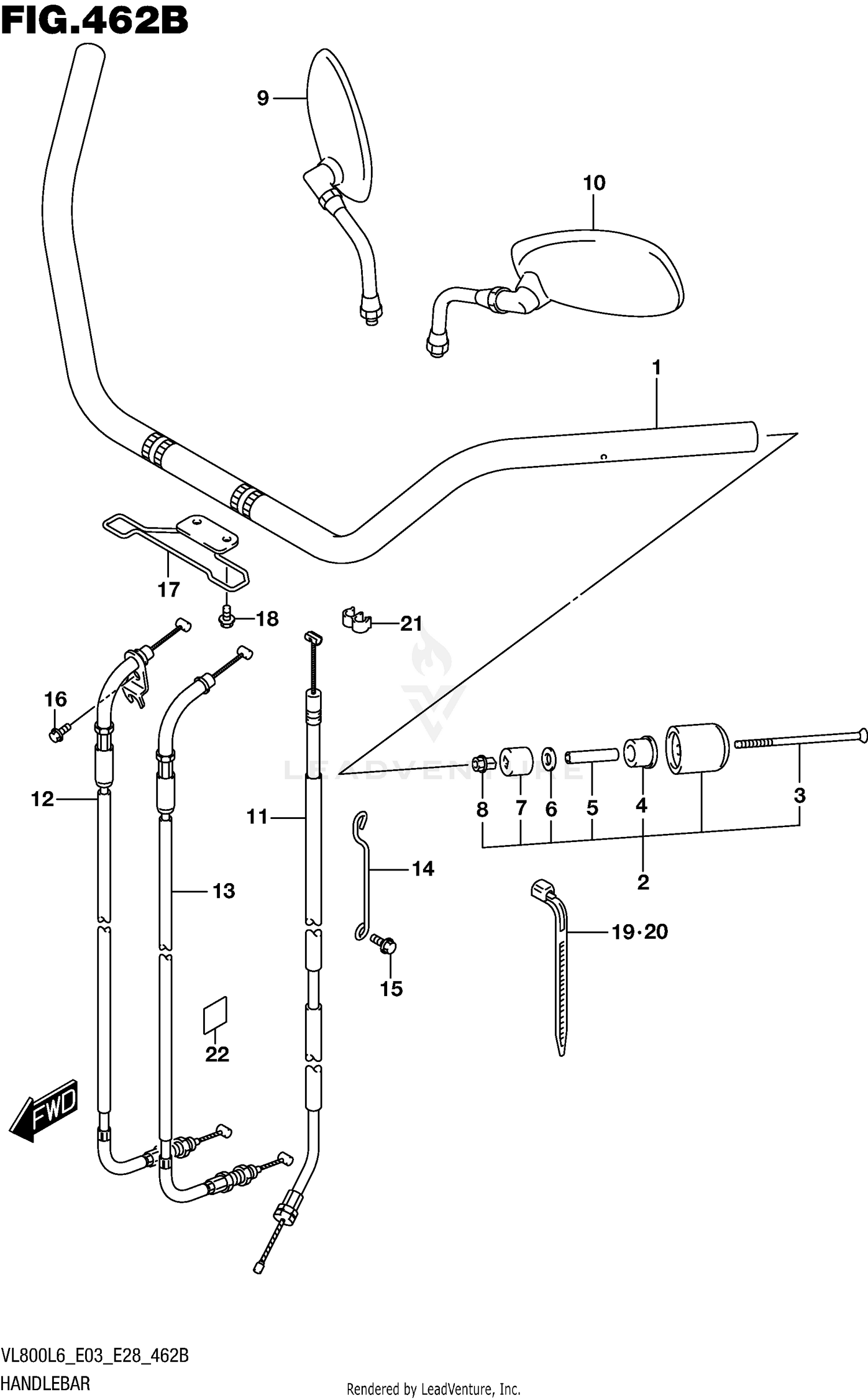 HANDLEBAR (VL800L6 E28)