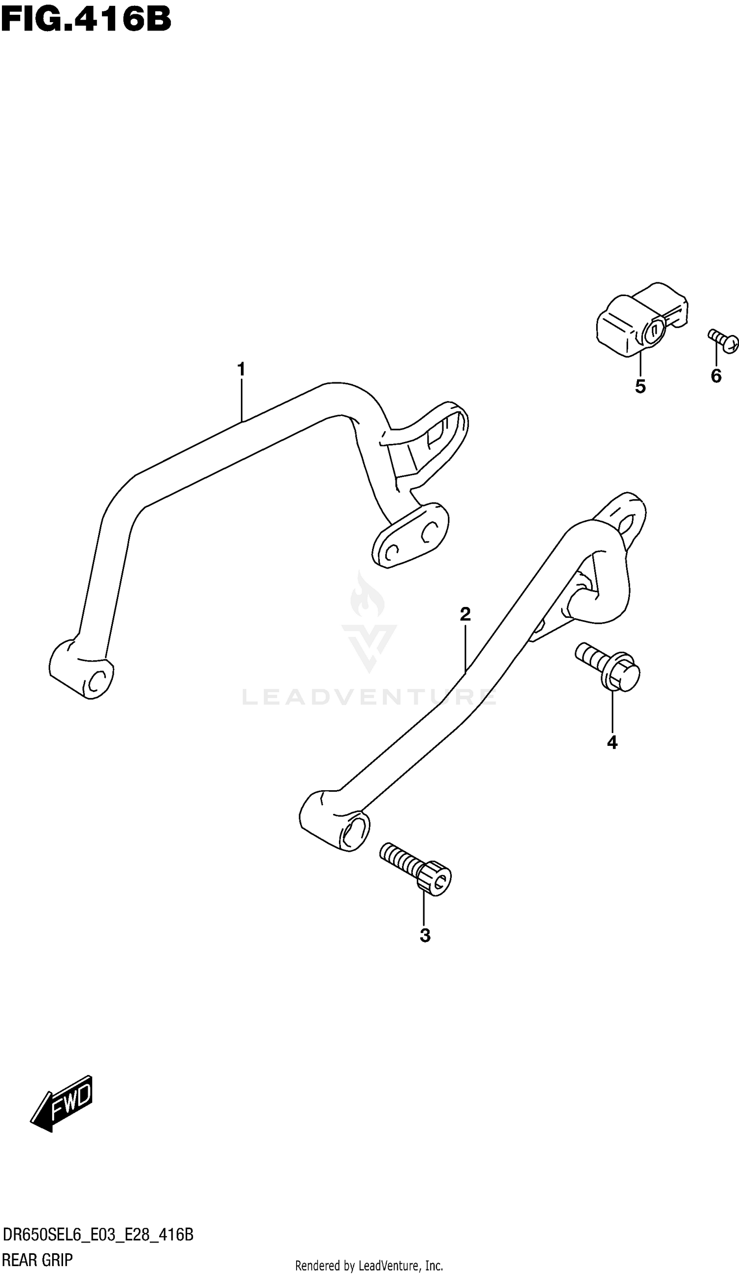 REAR GRIP (DR650SEL6 E28)