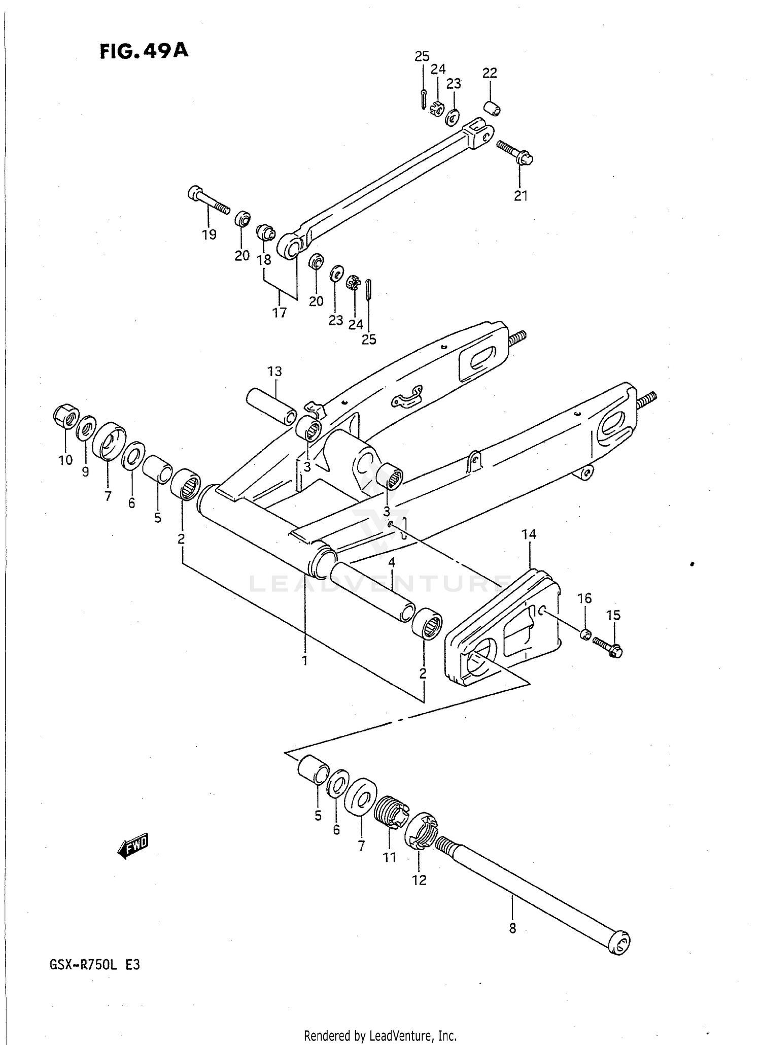 REAR SWINGING ARM (MODEL L)