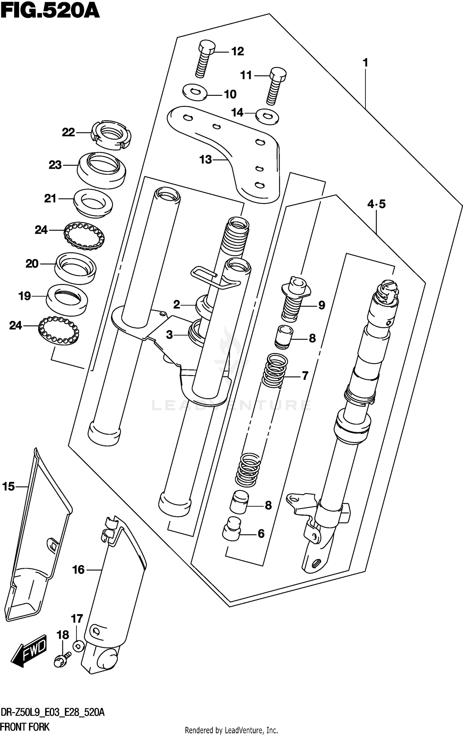 FRONT FORK (DR-Z50L9 E03)