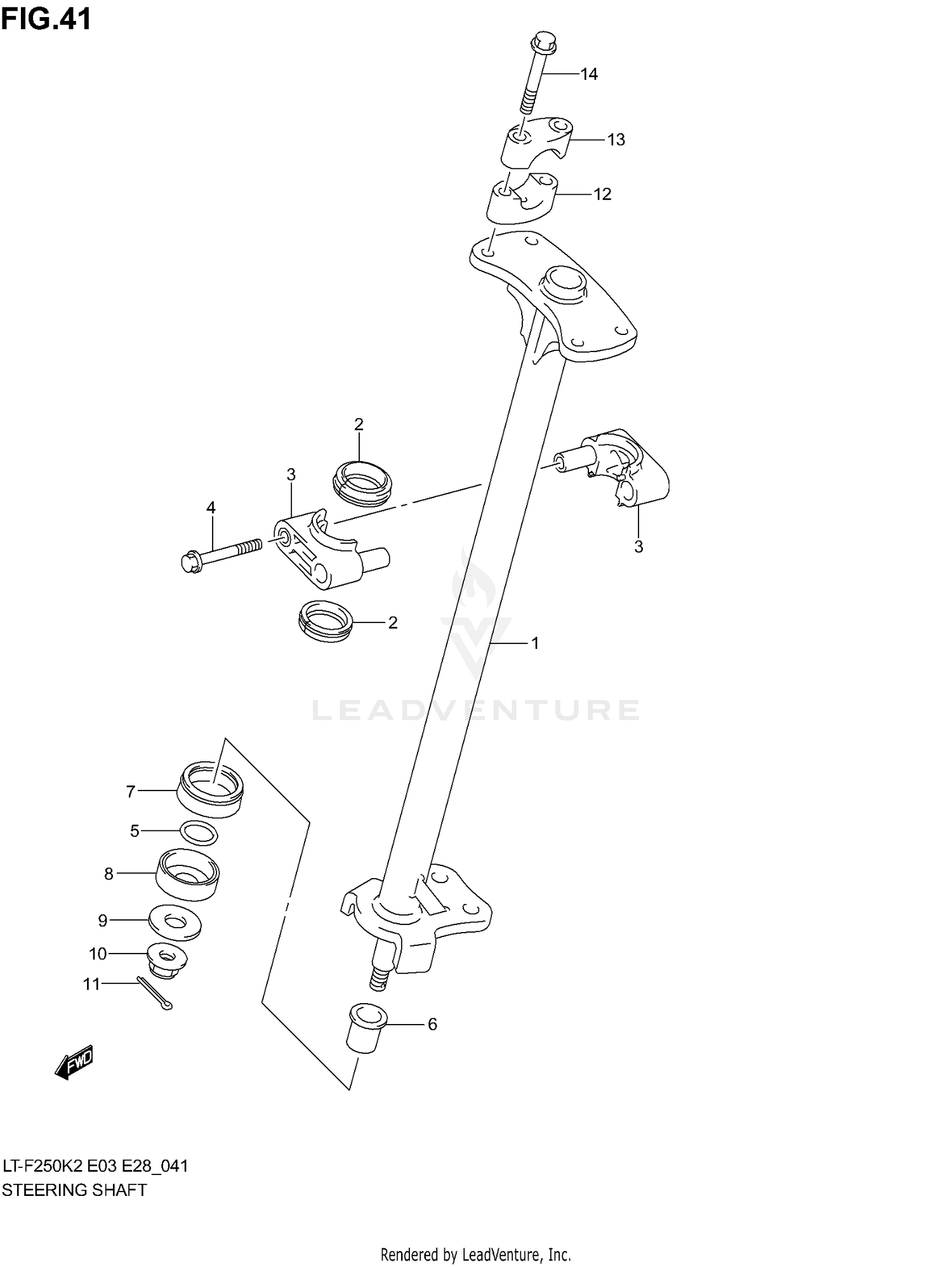STEERING SHAFT (MODEL K2/K3)