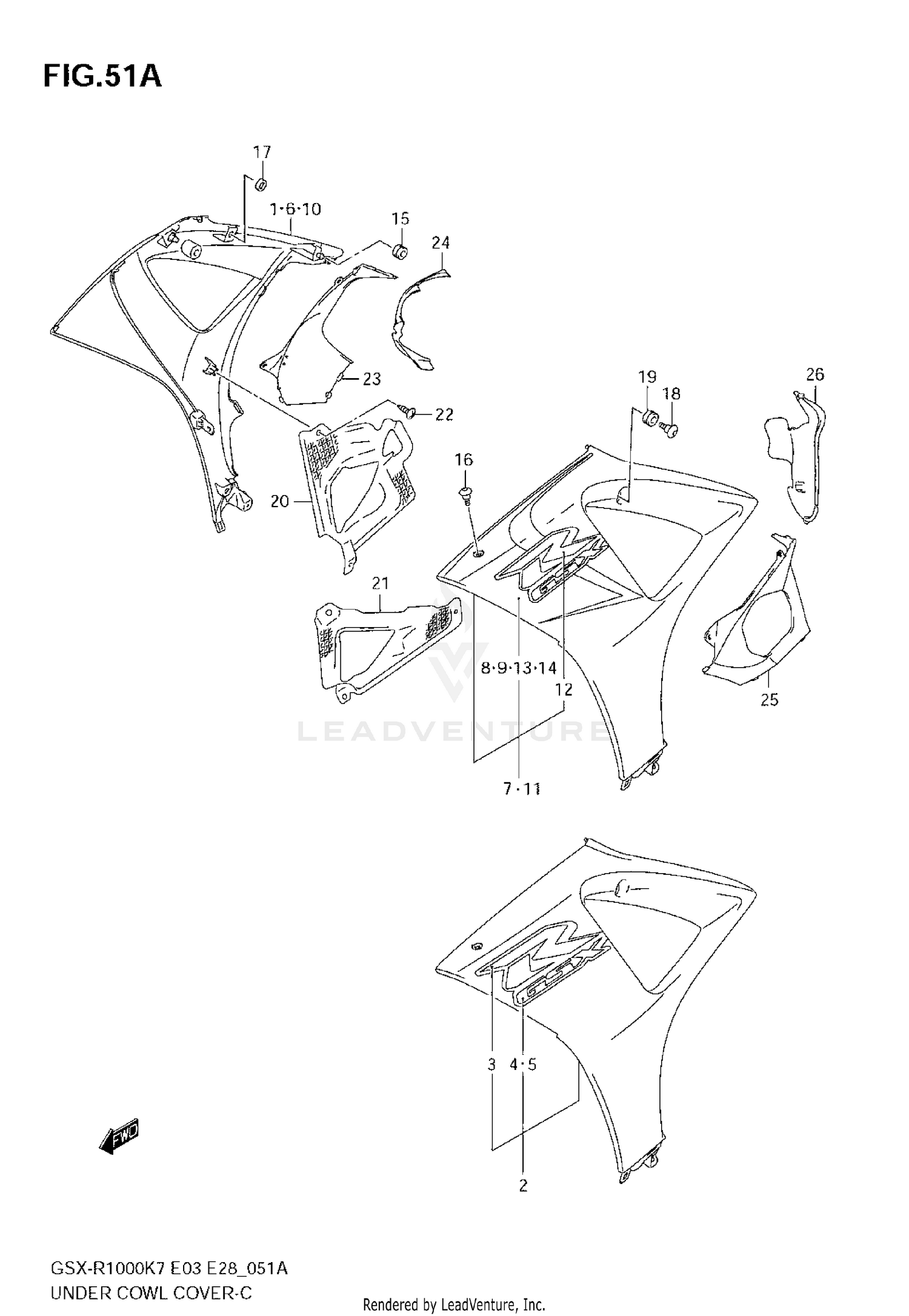 UNDER COWL COVER (MODEL K8)