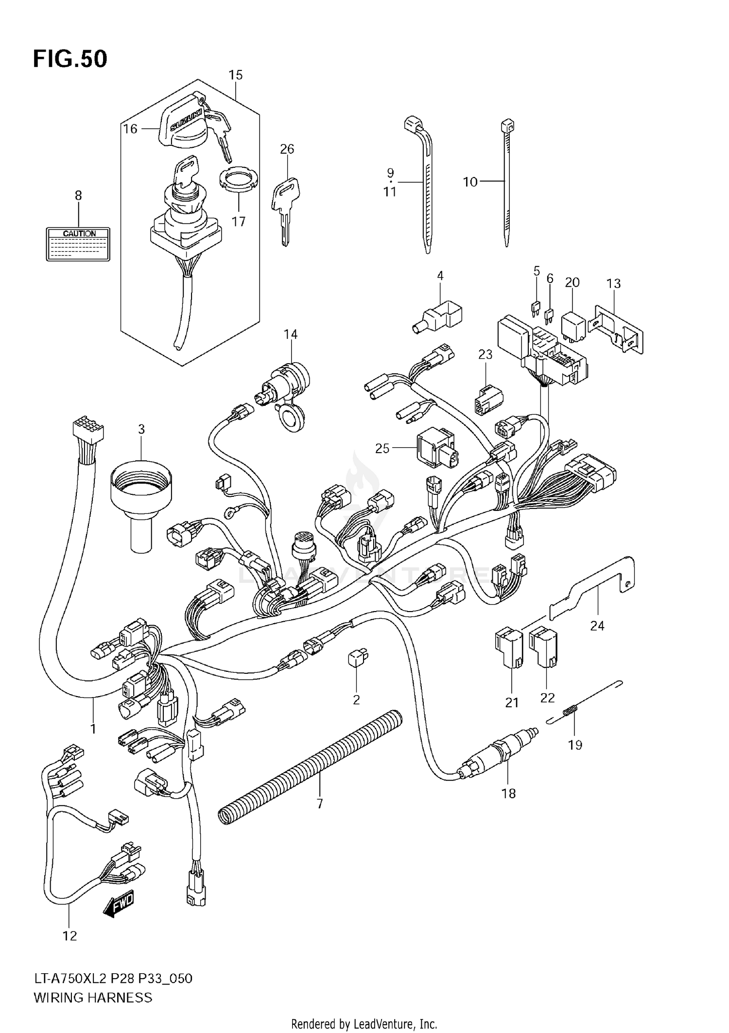 WIRING HARNESS (LT-A750XZ L2 E33)