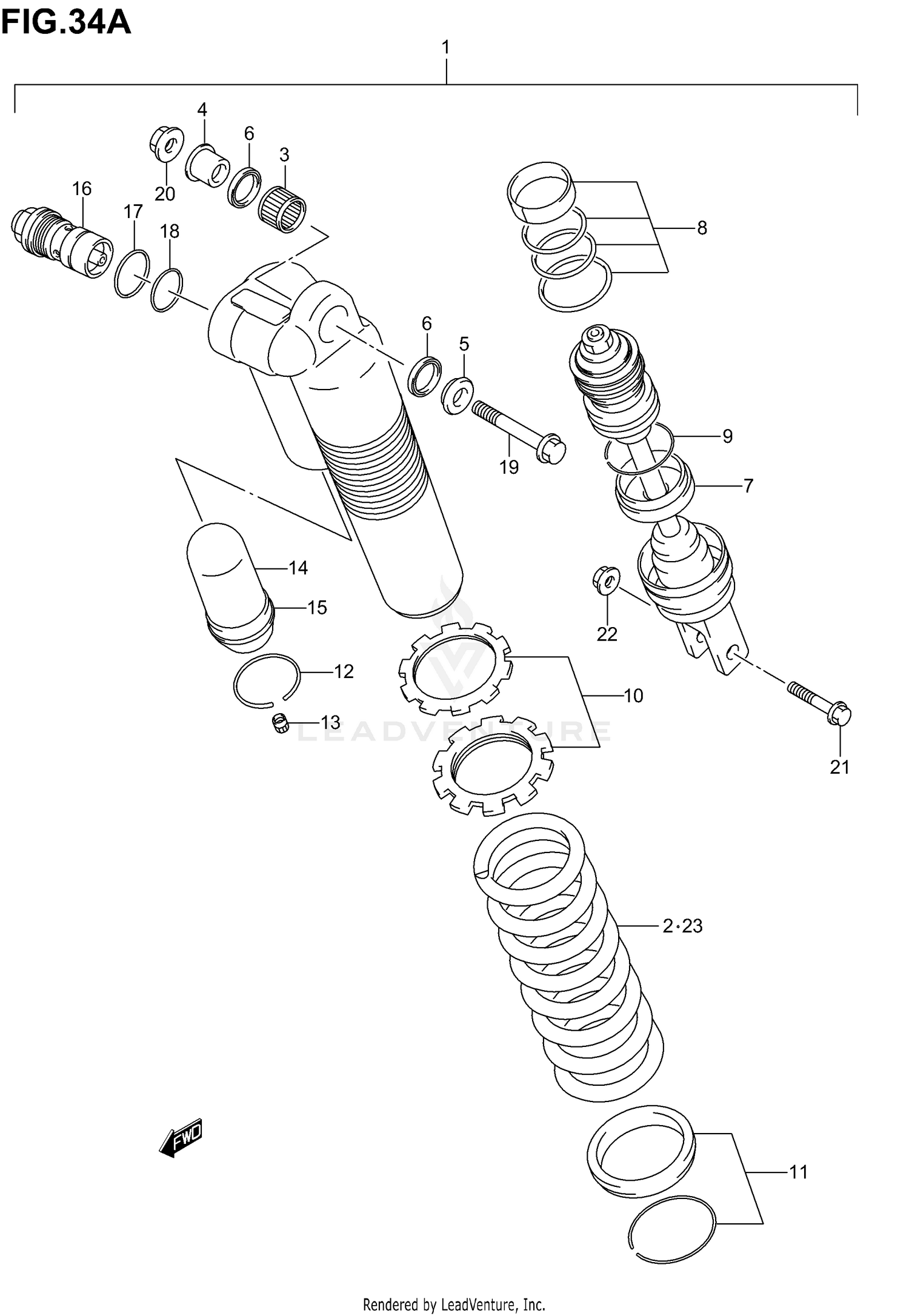 REAR SHOCK ABSORBER (MODEL K4)