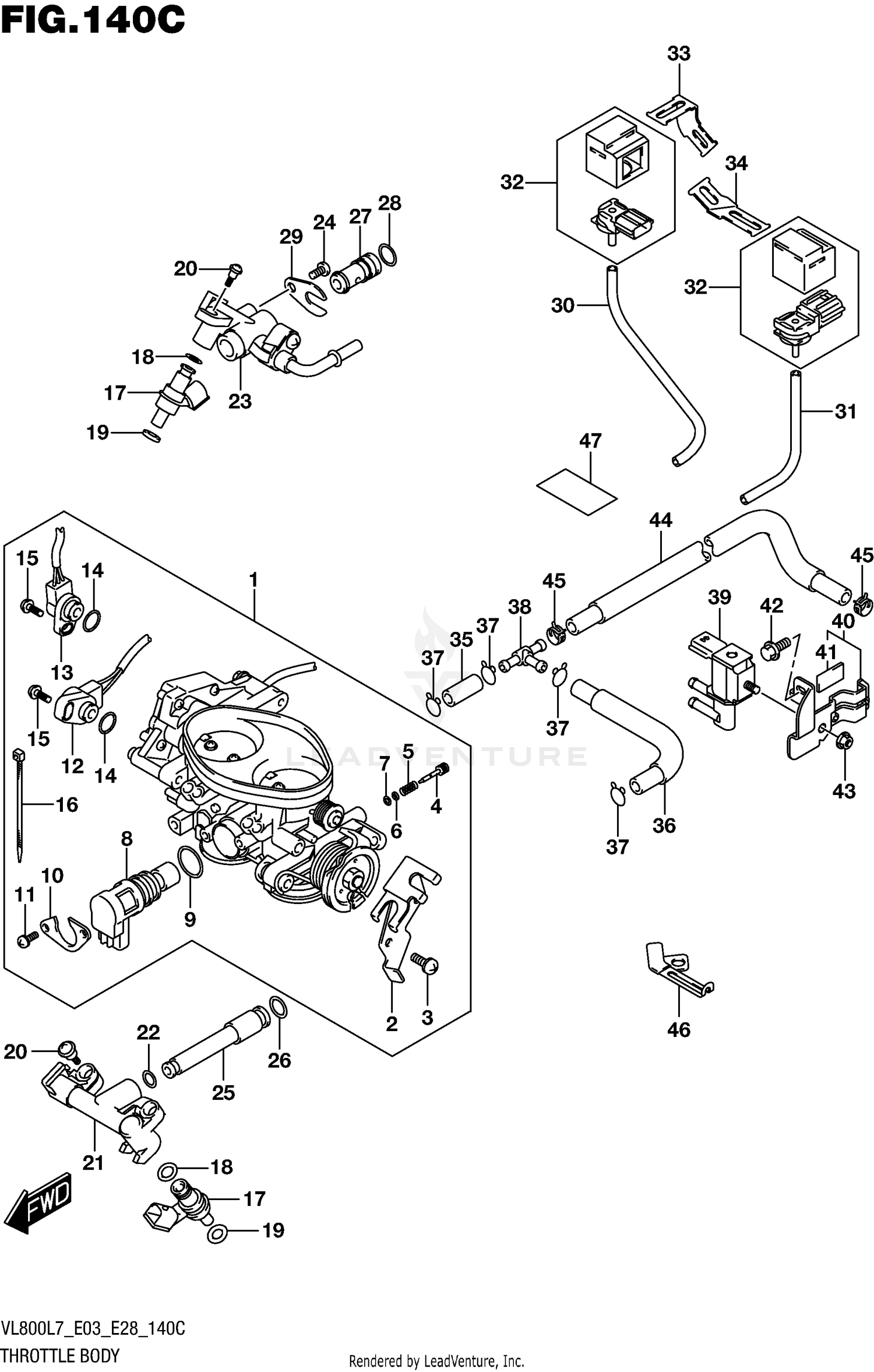 THROTTLE BODY (VL800L7 E33)