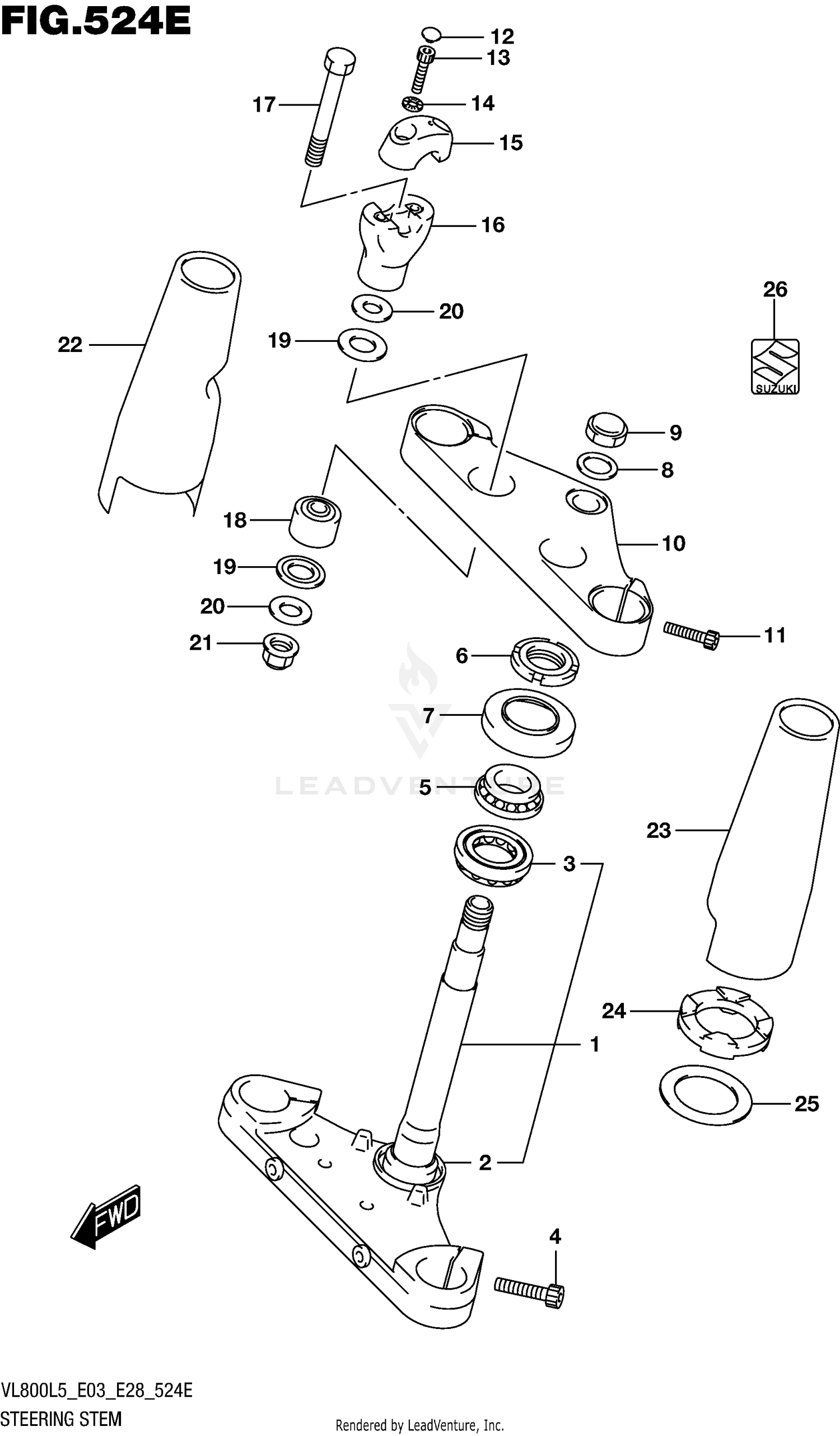 STEERING STEM (VL800TL5 E33)