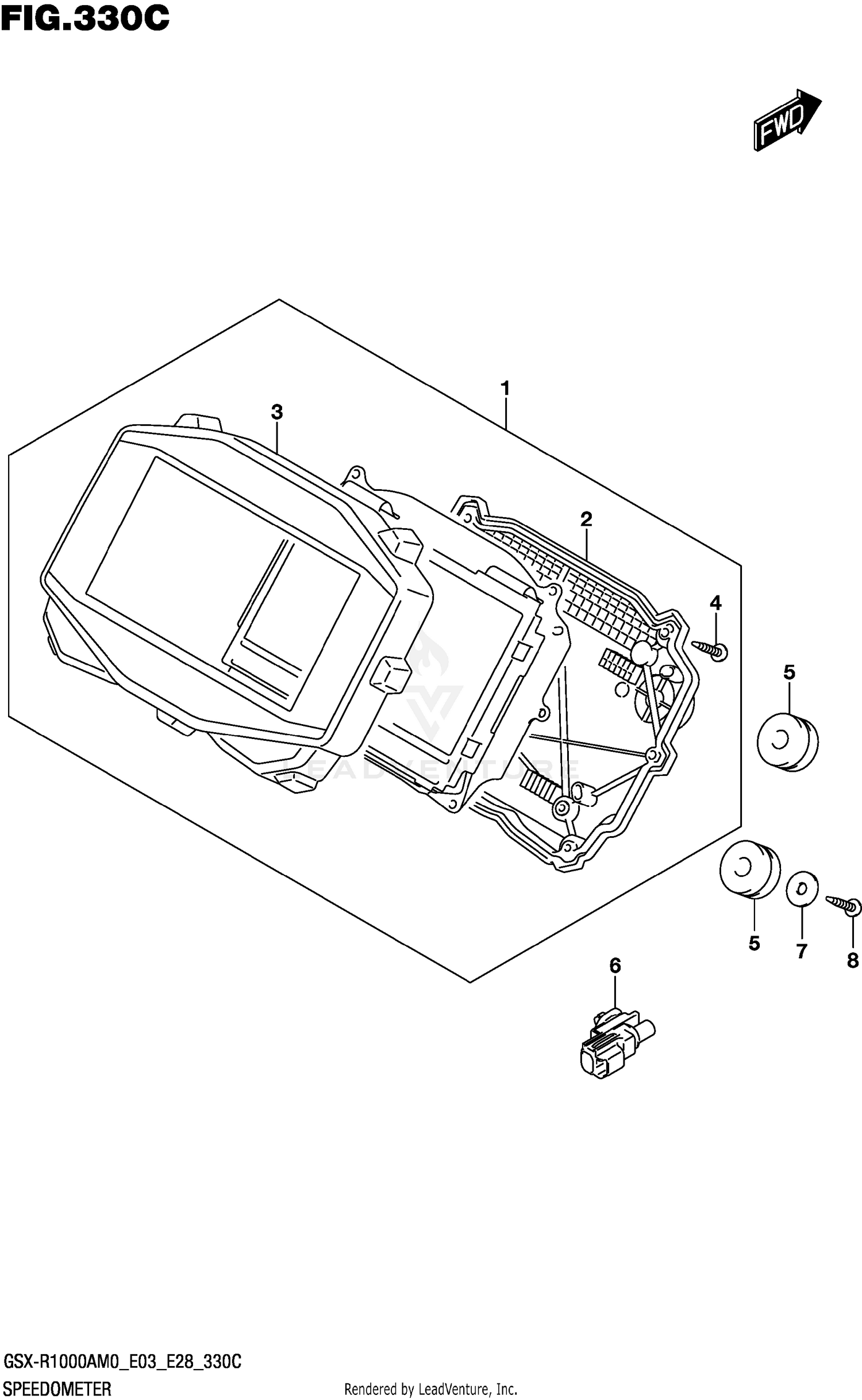 SPEEDOMETER (GSX-R1000A:E03,E33)