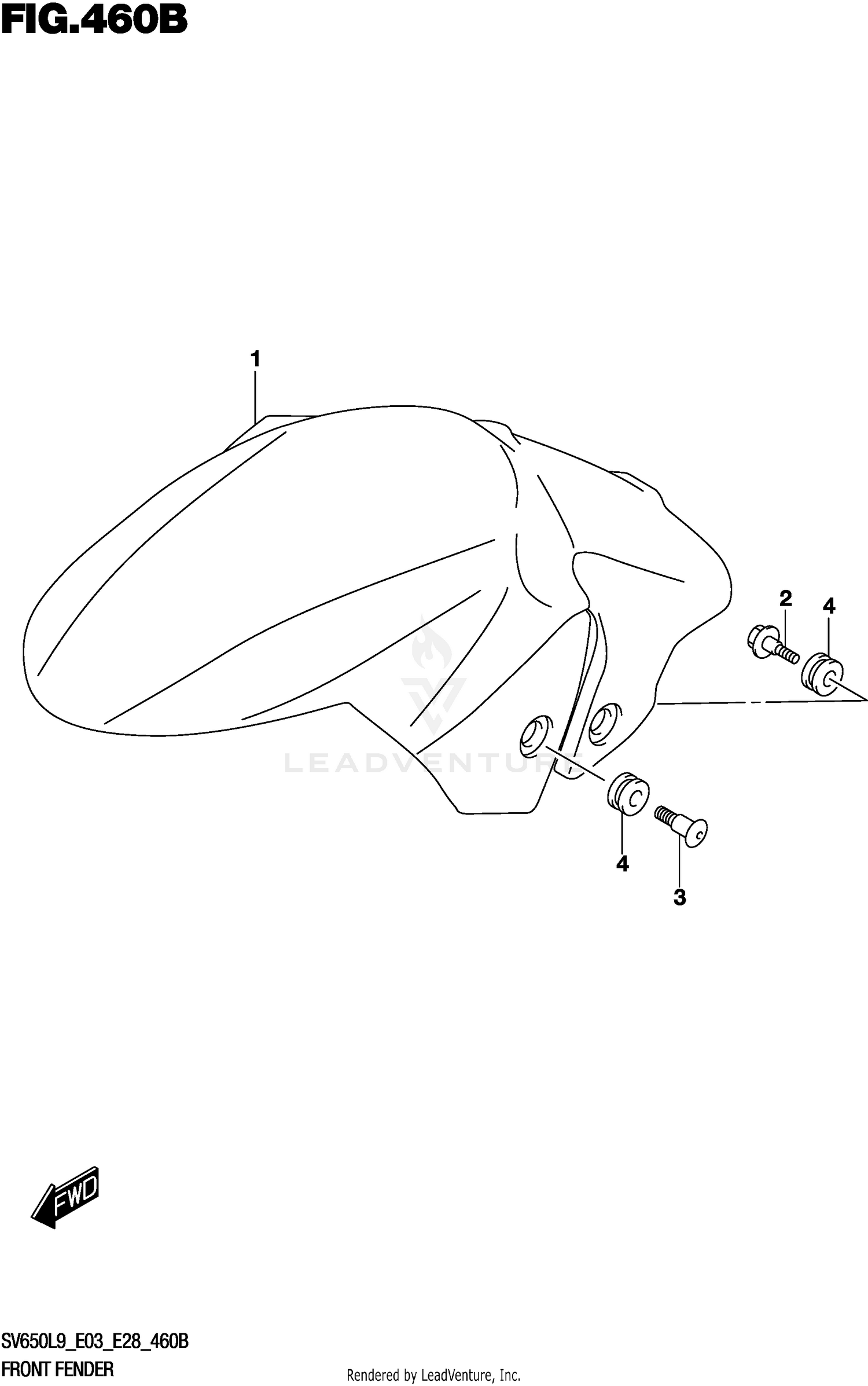 FRONT FENDER (SV650L9 E33)