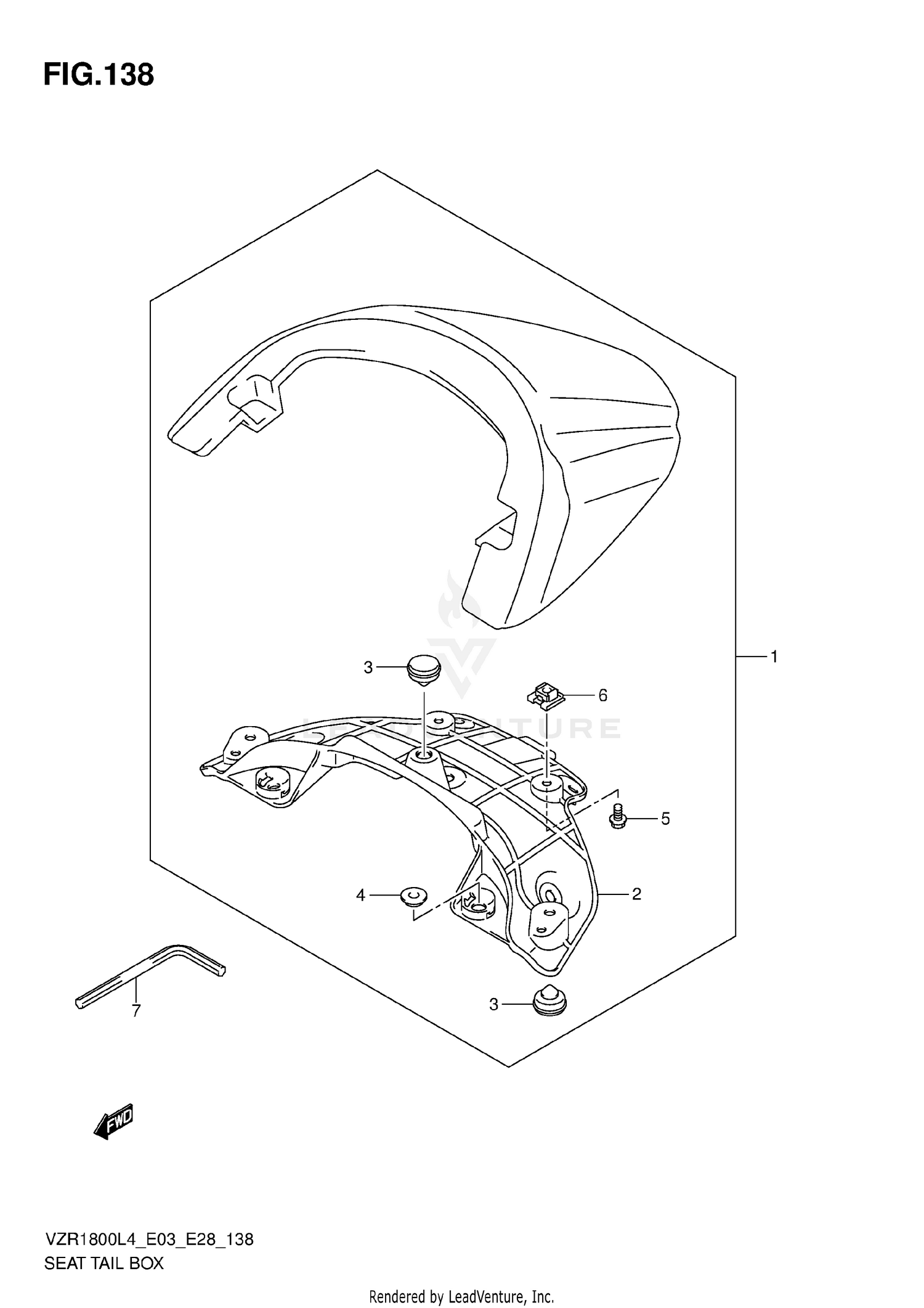 SEAT TAIL BOX (VZR1800ZL4 E28)